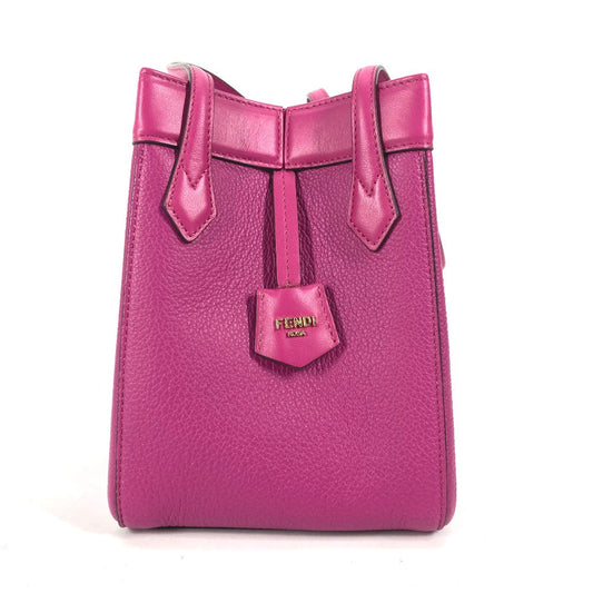 FENDI Shoulder Bag 8BS083 leather purple ORIGAMI MINI Small Women