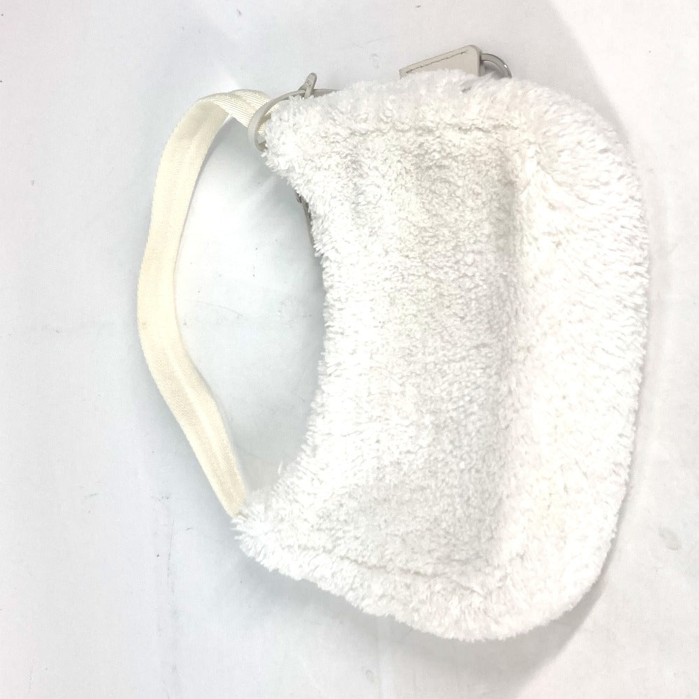PRADA Tote Bag fabric white terry mini Re-Edition 2000 SPUGNA logo bag Women