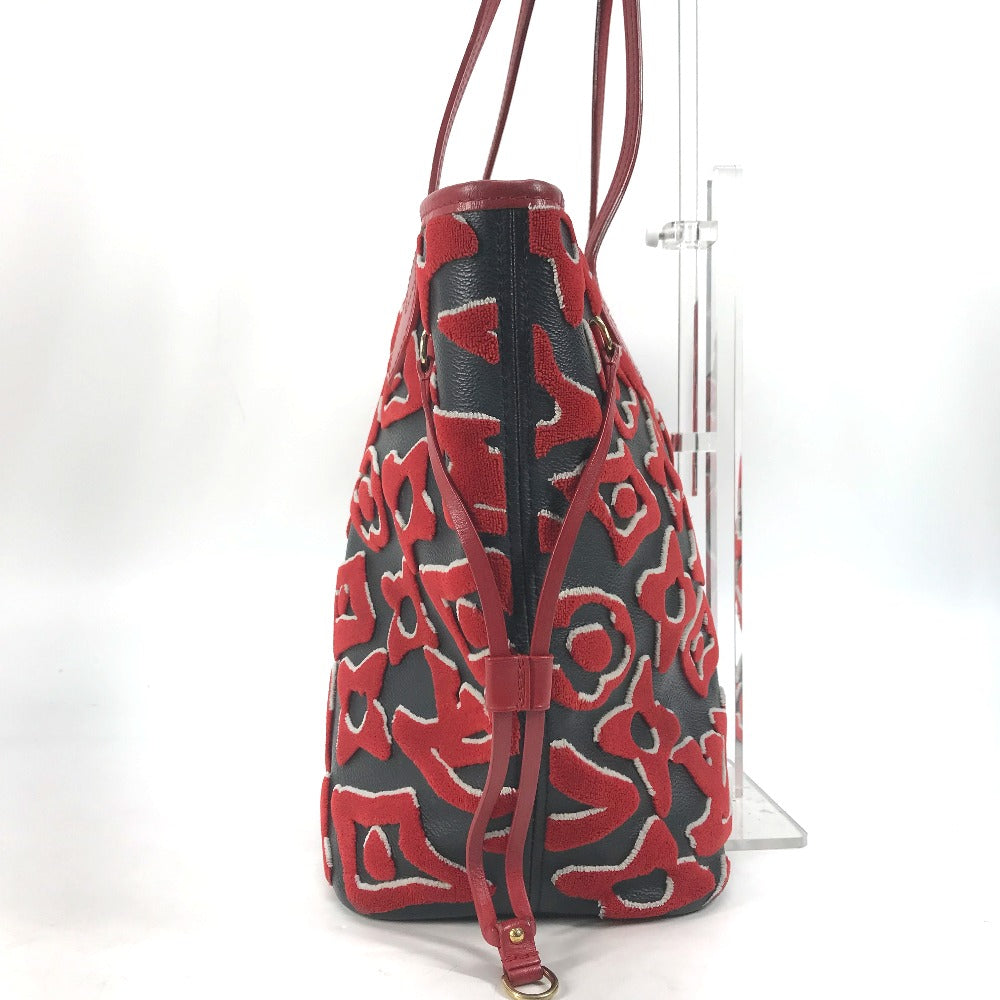 LOUIS VUITTON Tote Bag Monogram toughage canvas Red LVxUF Urs Fischer Neverfull MM