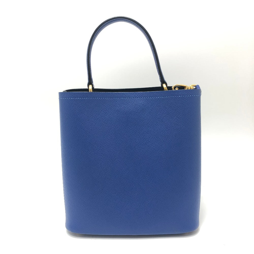 PRADA Tote Bag saffiano leather blue Panniers