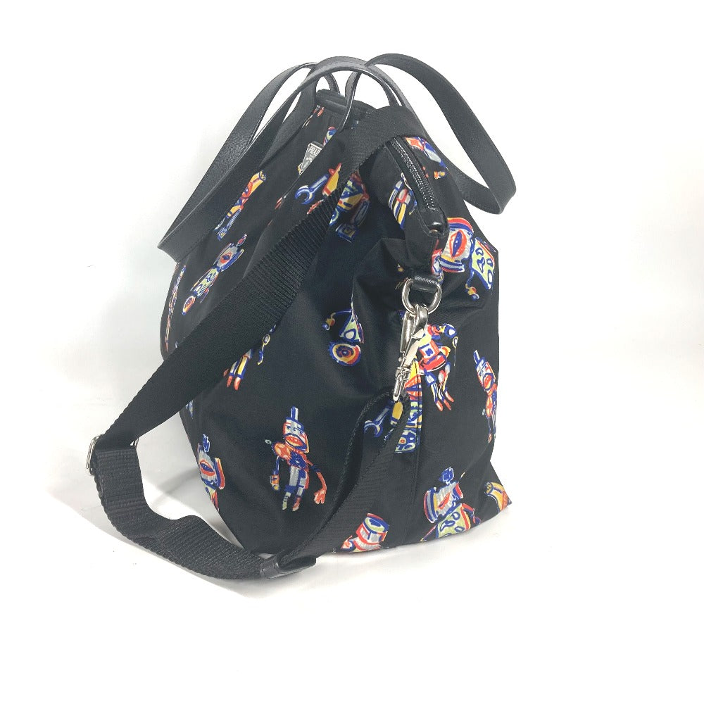 PRADA Tote Bag Nylon black Shoulder Bag Crossbody robot mens