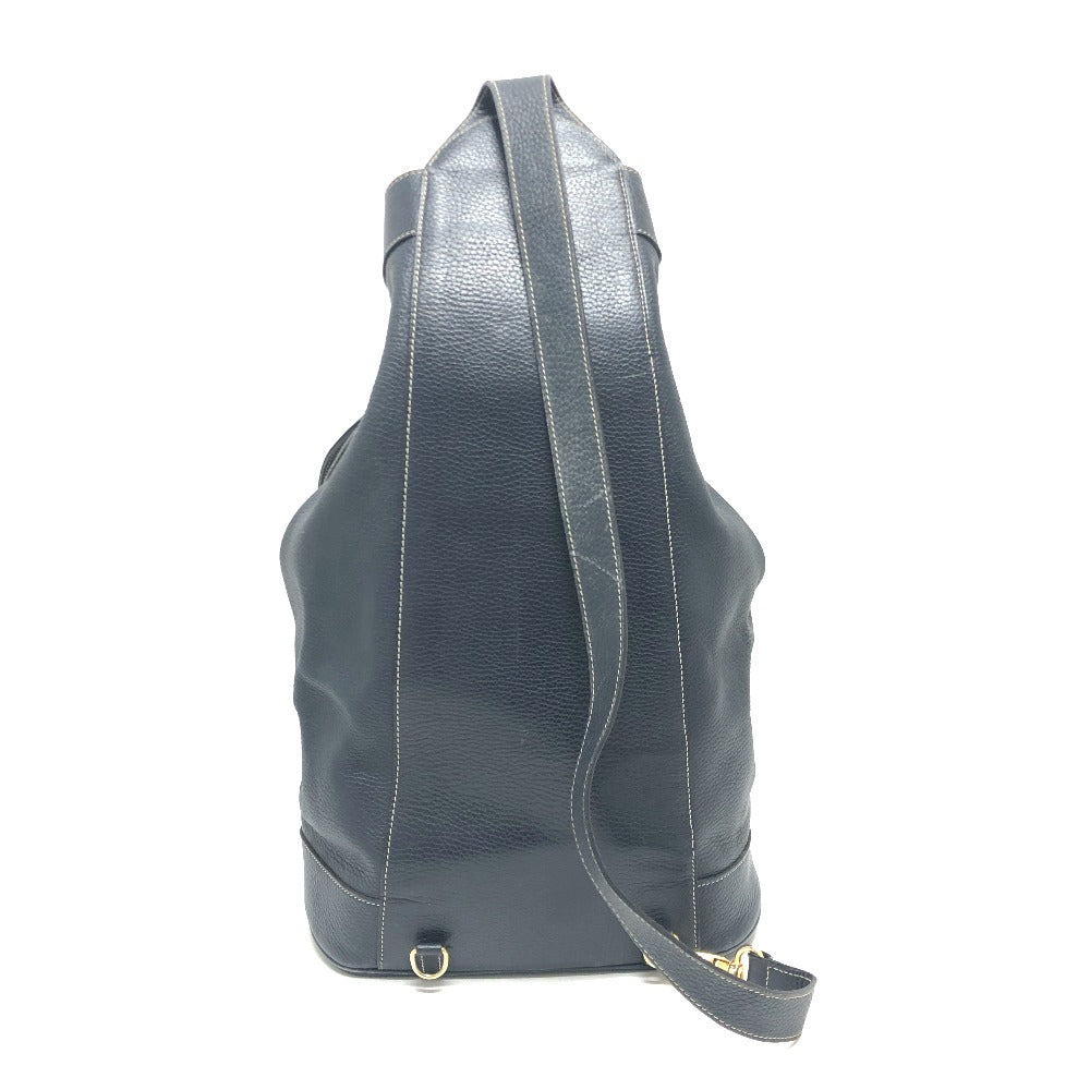 HERMES Shoulder Bag leather Navy purse Women