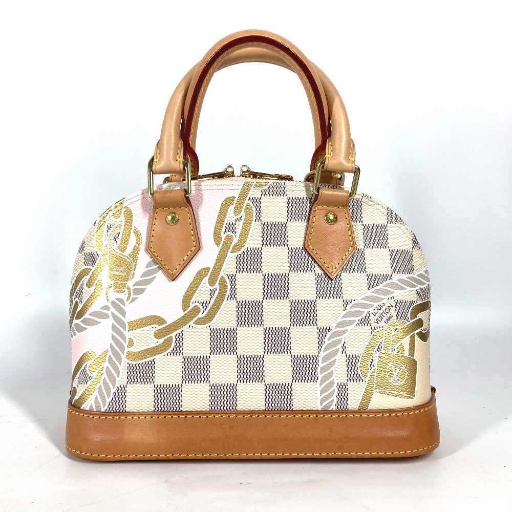 LOUIS VUITTON Handbag Damier Azur Canvas white Damier Azur Nautical Collection Alma BB Women