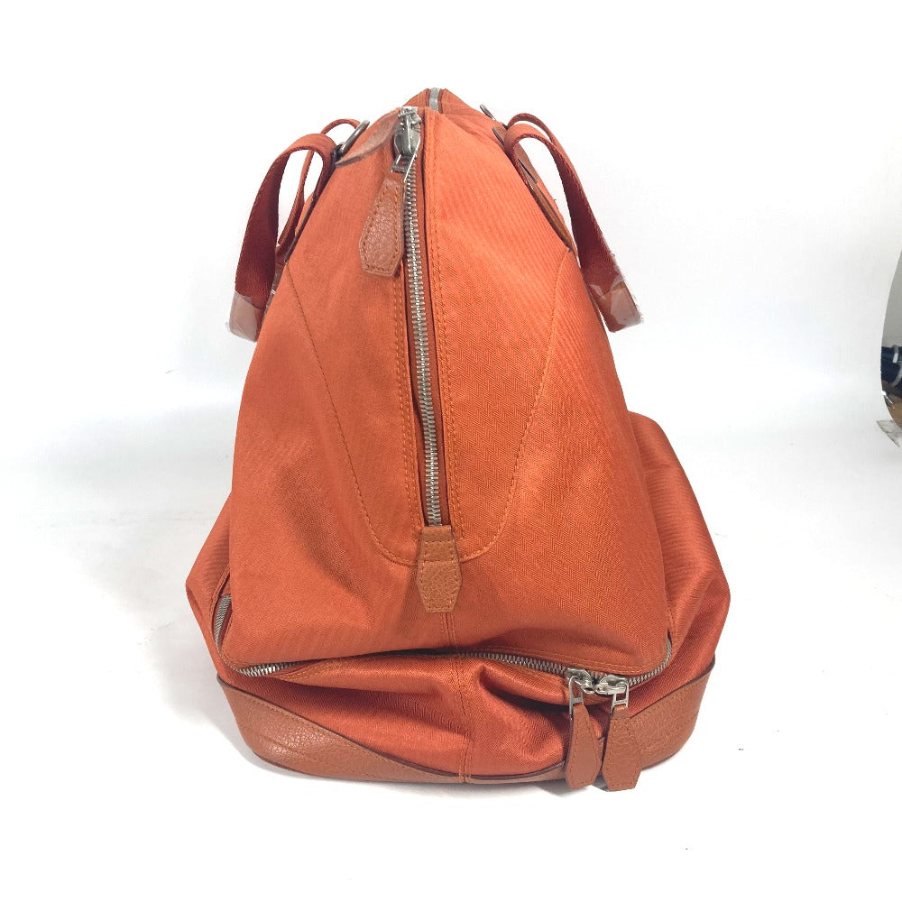 HERMES Boston Duffel bag Towal chevron Orange Sports Bag Shoulder Bag Sac de Golf 47 unisex(Unisex)