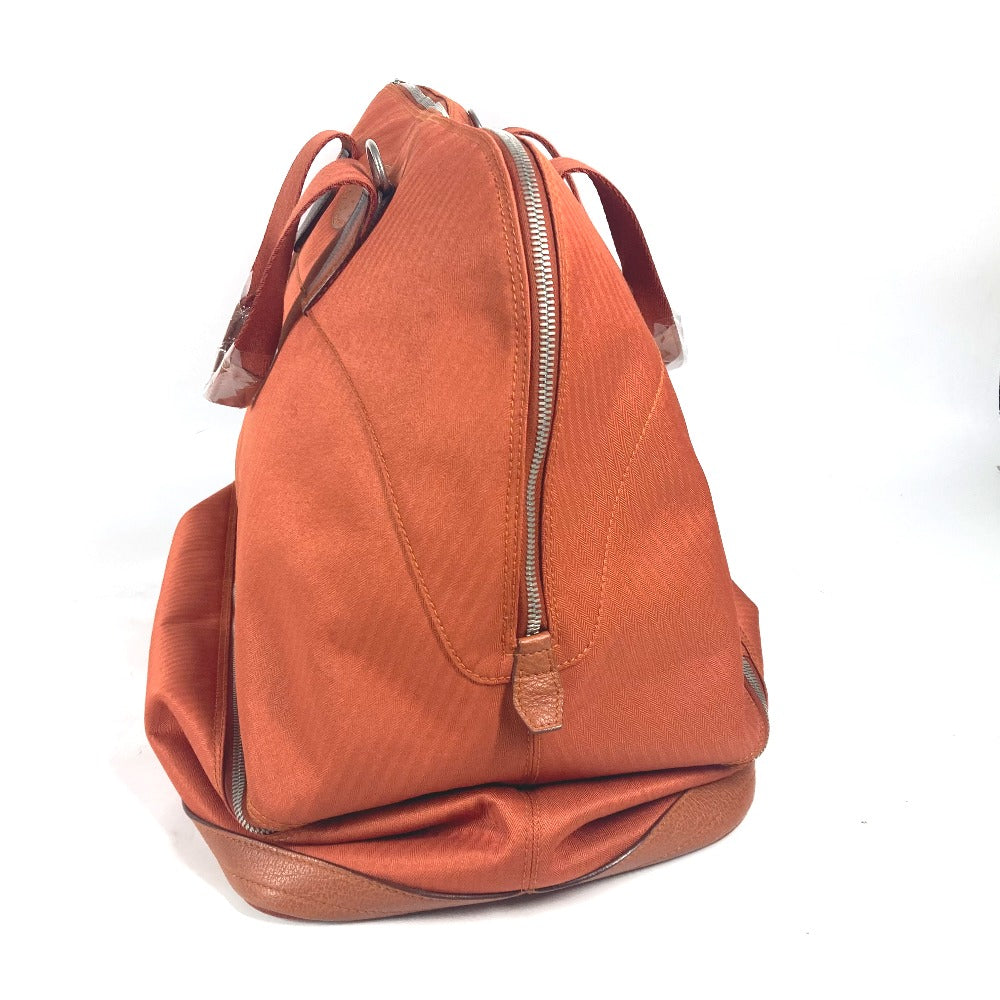 HERMES Boston Duffel bag Towal chevron Orange Sports Bag Shoulder Bag Sac de Golf 47 unisex(Unisex)