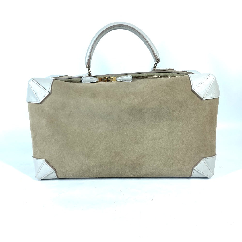 HERMES Boston Duffel bag Chevre, Grizzly beige Handbag Maxibox 36 Women