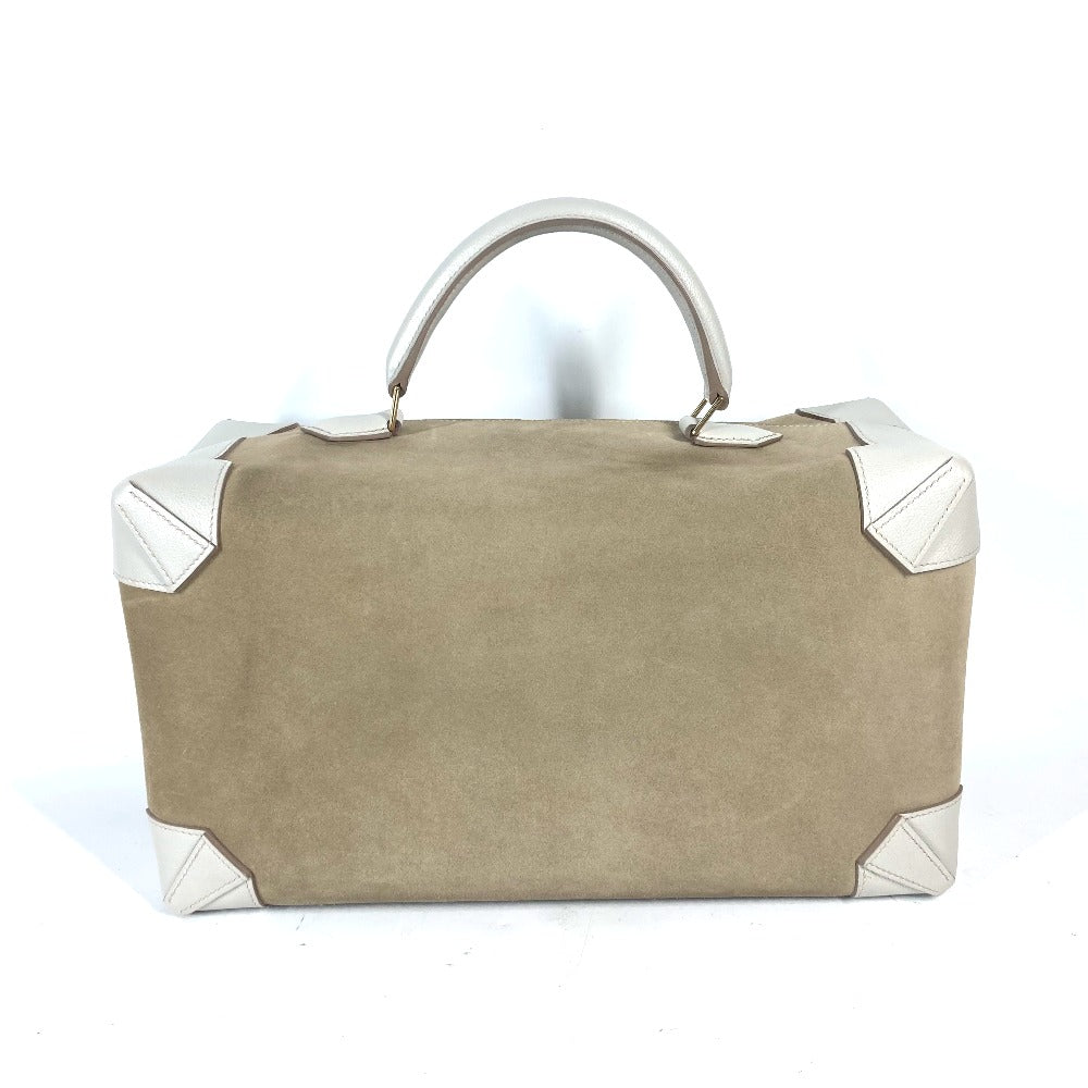 HERMES Boston Duffel bag Chevre, Grizzly beige Handbag Maxibox 36 Women