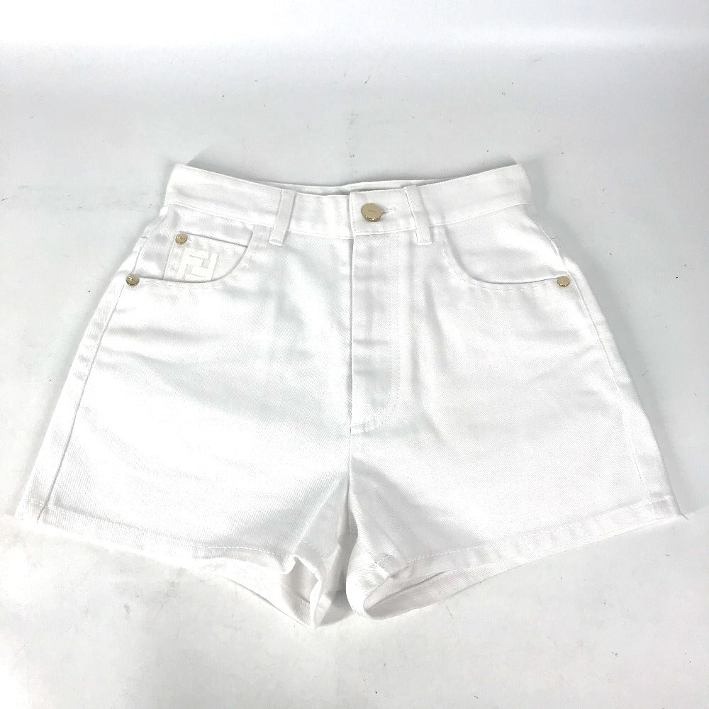 FENDI Shorts FLP835 cotton white denim Shorts 36