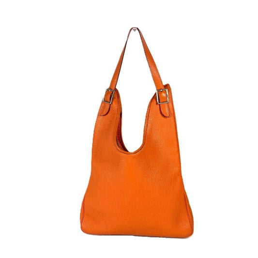 HERMES Shoulder Bag Taurillon Clemence Orange Masai PM unisex(Unisex)