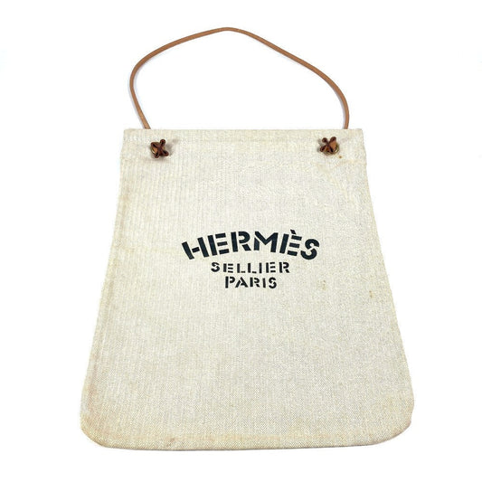 HERMES Shoulder Bag cotton white Sac Aline GM unisex(Unisex)