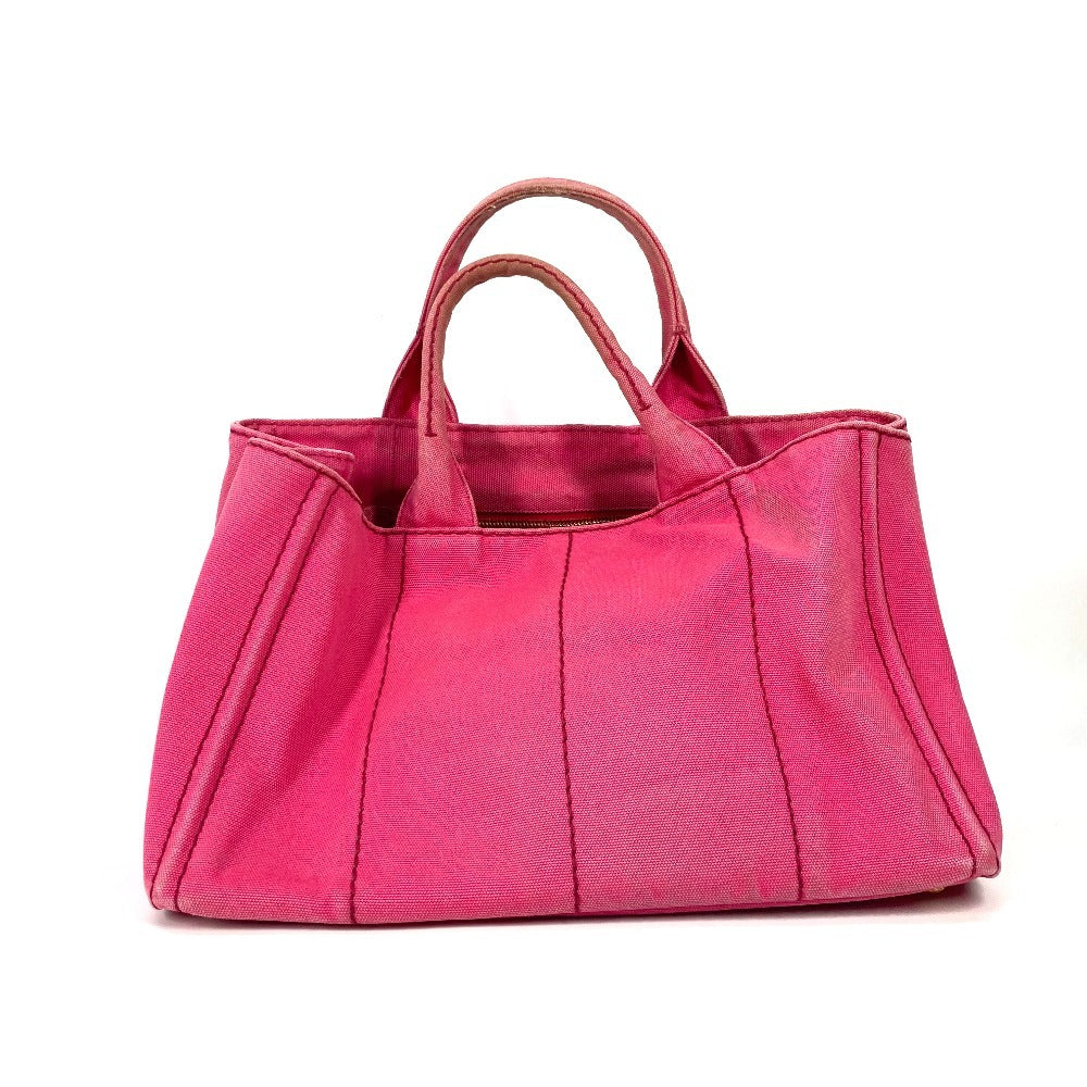 PRADA Tote Bag canvas pink Canapa logo M Women