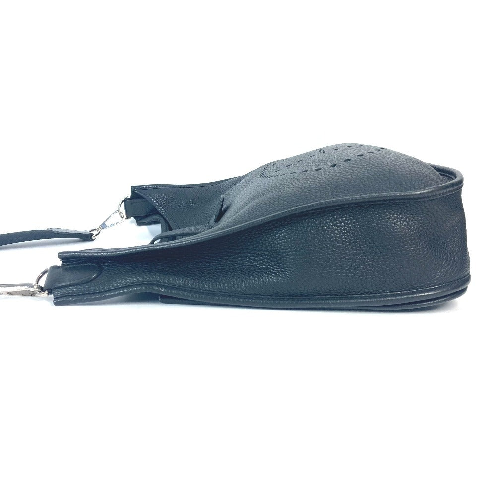 HERMES Shoulder Bag Taurillon Clemence black Evelyn 3 GM mens