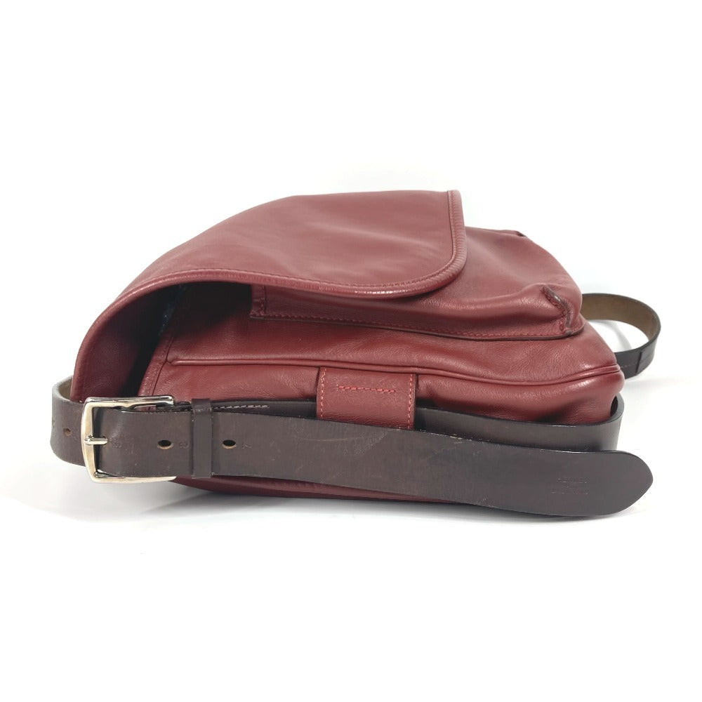 HERMES Shoulder Bag , Vokissim Brown flap Barda 33 unisex(Unisex)