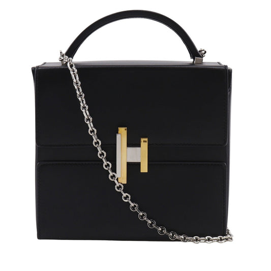 HERMES Shoulder Bag leather black cinematic