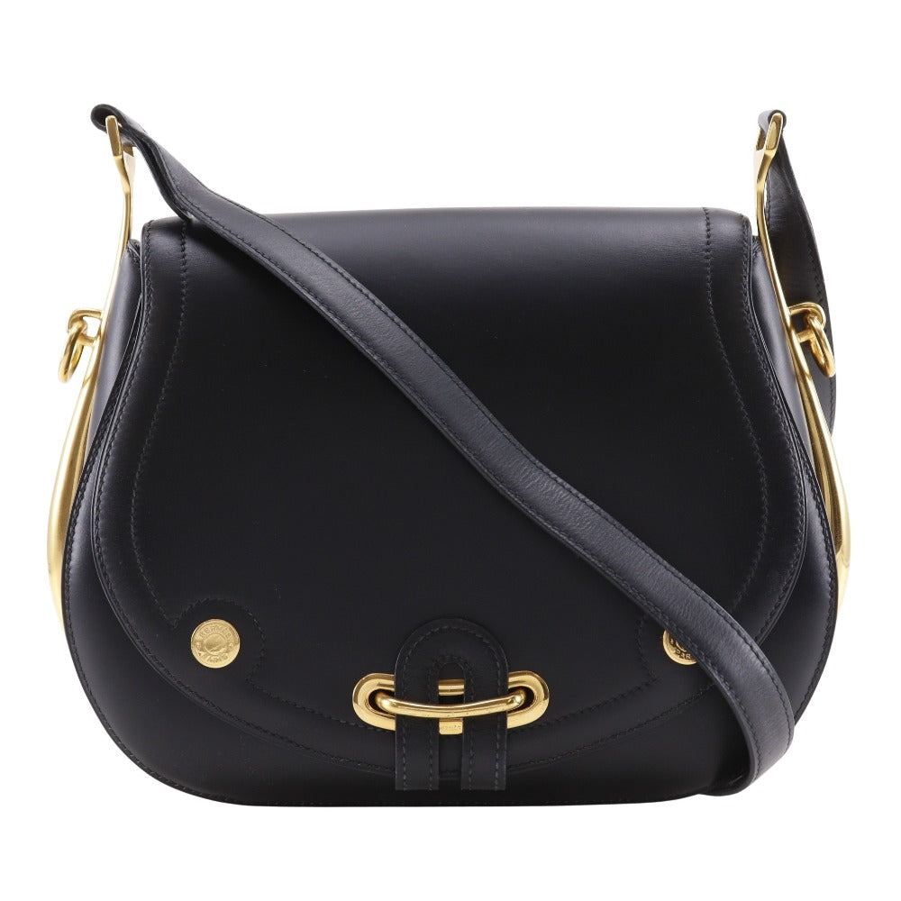 HERMES Handbag leather black Passkey