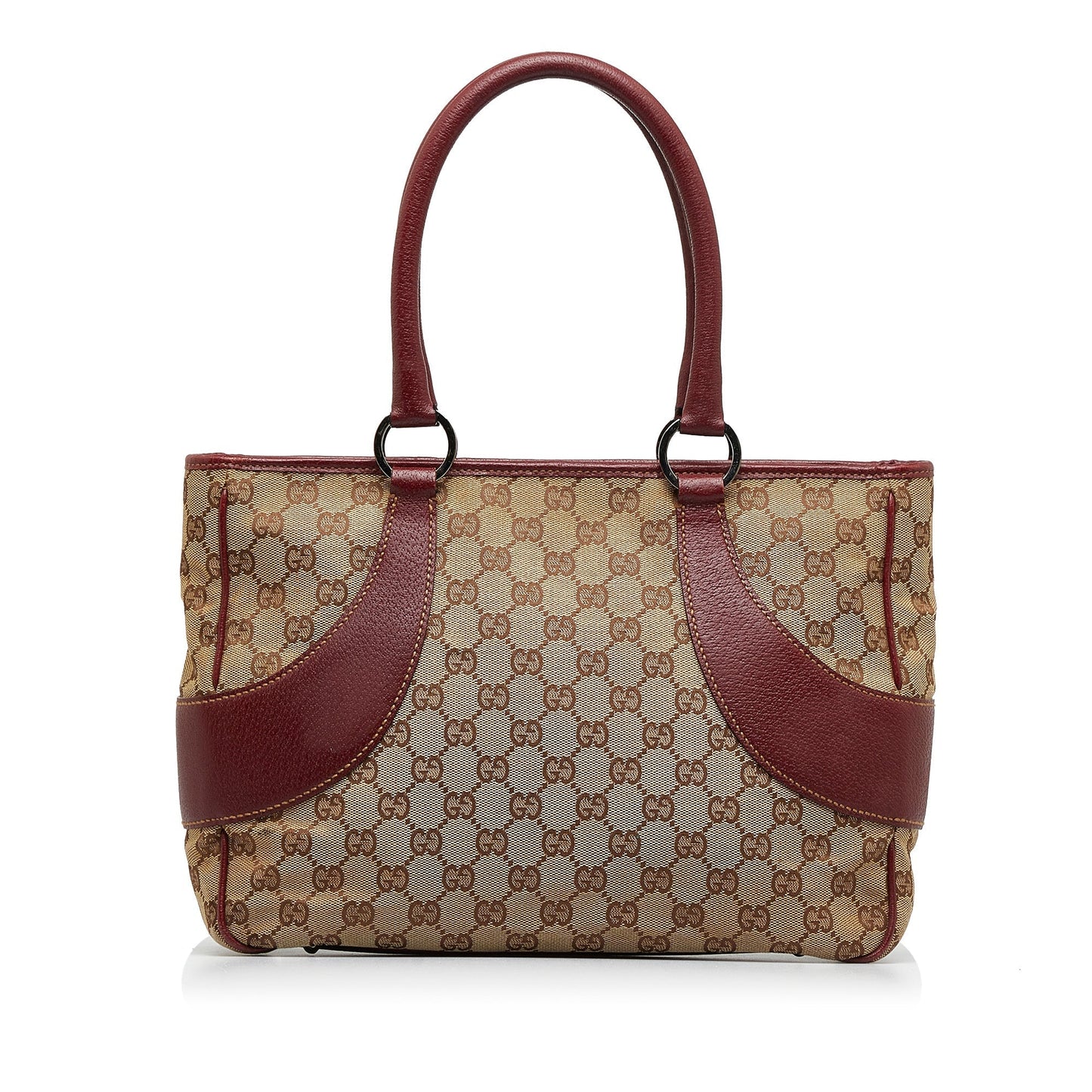 Gucci Tan Leather Canvas Tote Style 1