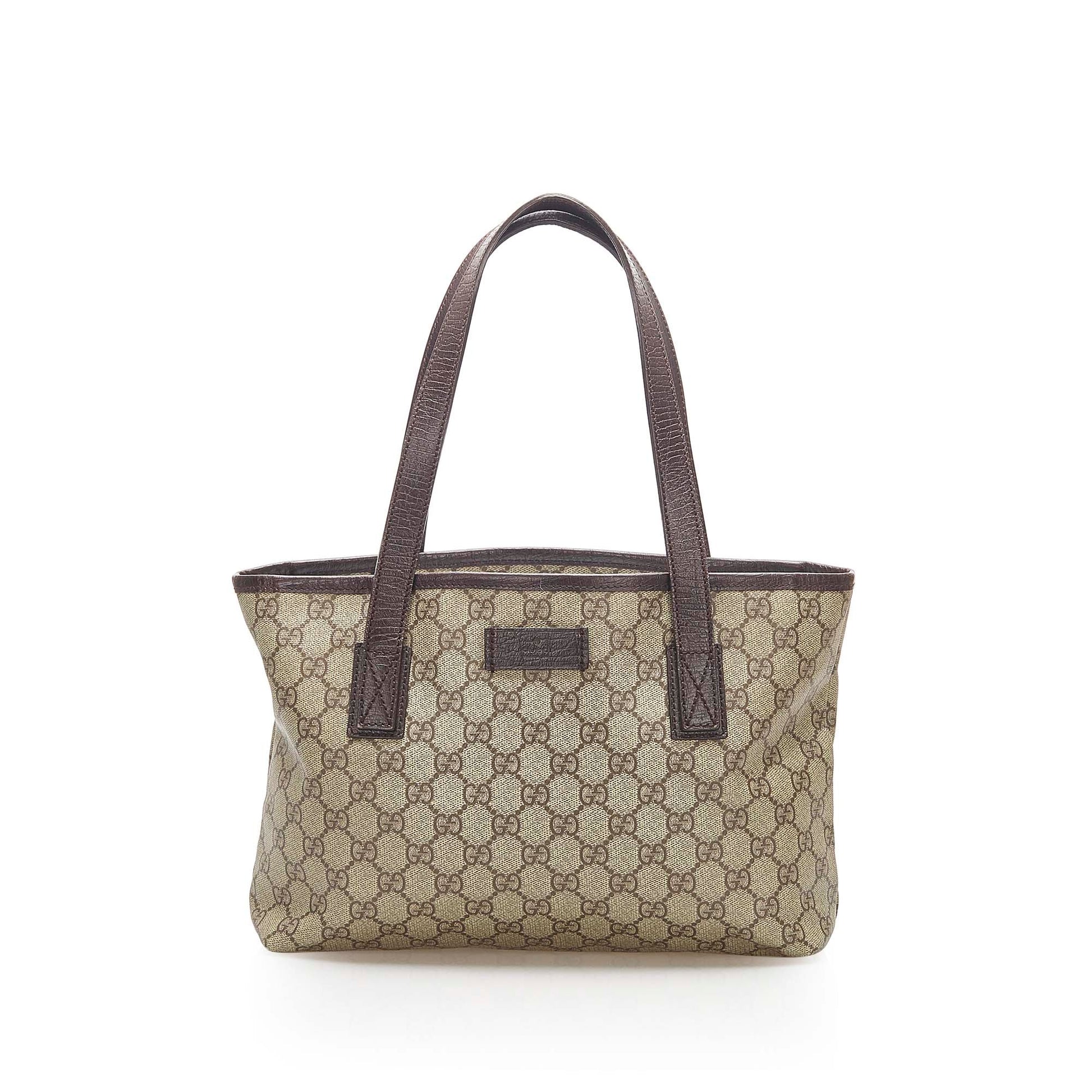 Gucci Leather Canvas Tote