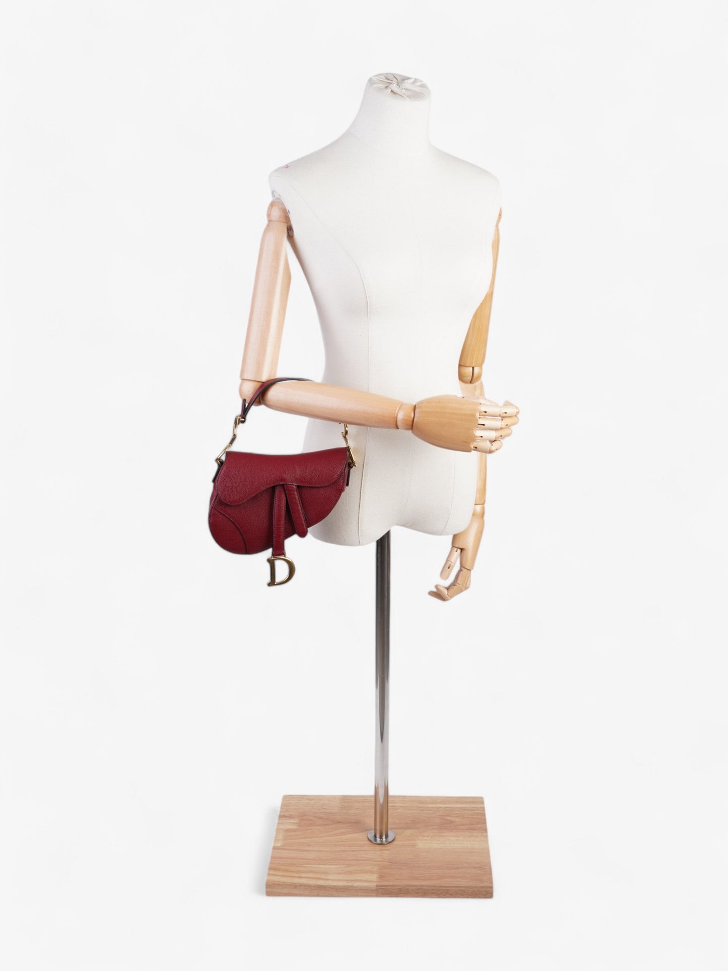 Christian Dior Mini saddle bag Bordeaux Red Calfskin Leather Mini