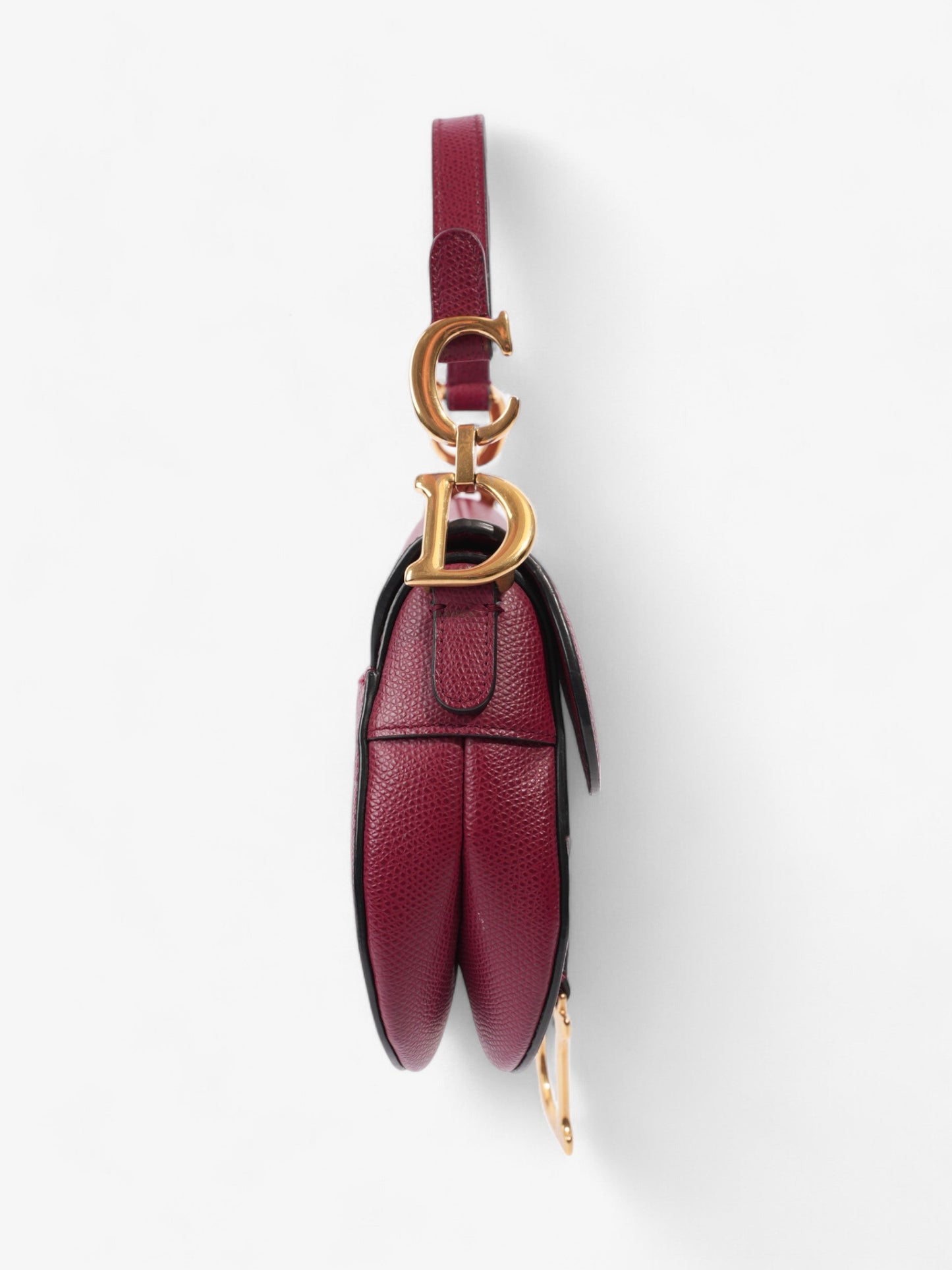 Christian Dior Mini saddle bag Bordeaux Red Calfskin Leather Mini