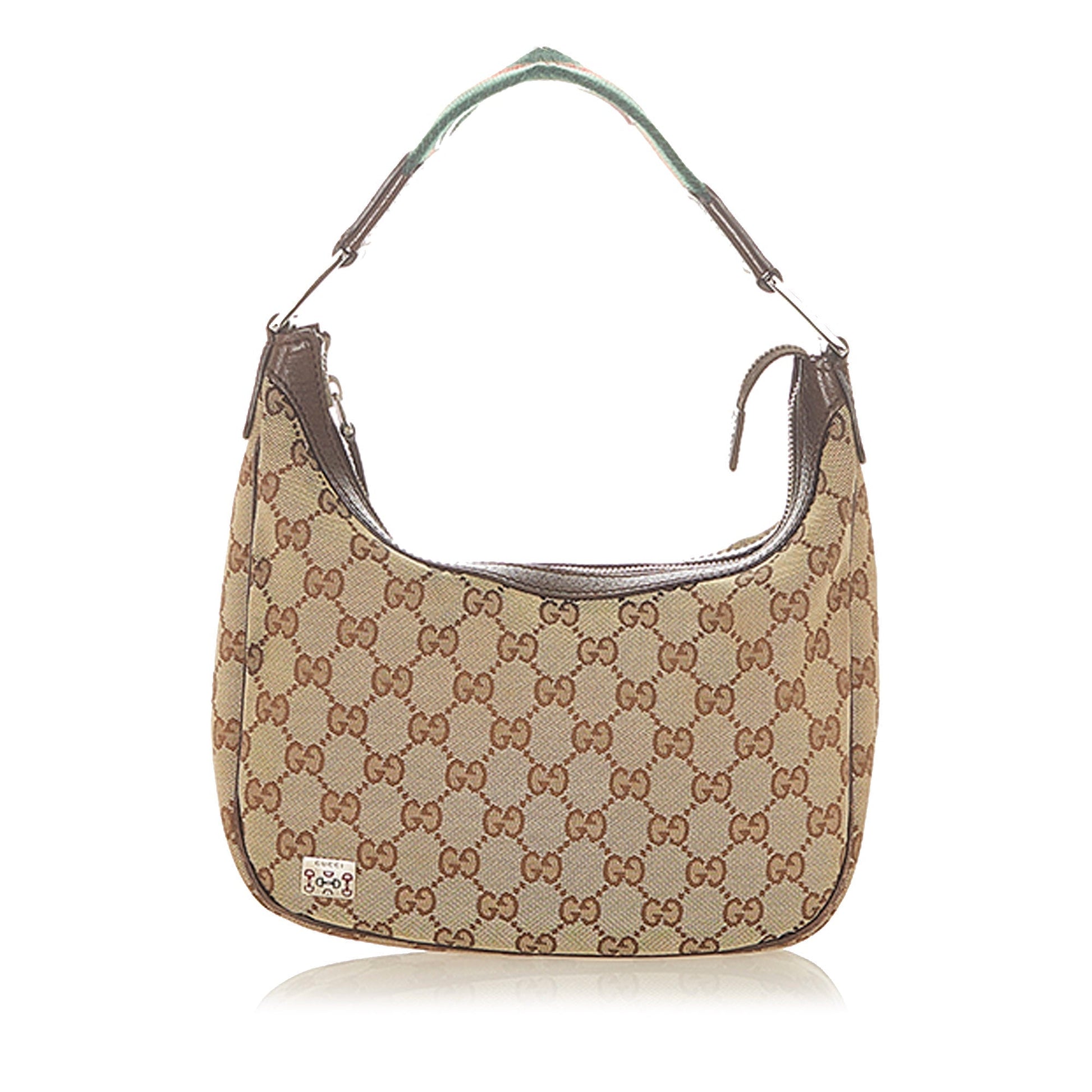 Gucci Leather Canvas Shoulder Bag