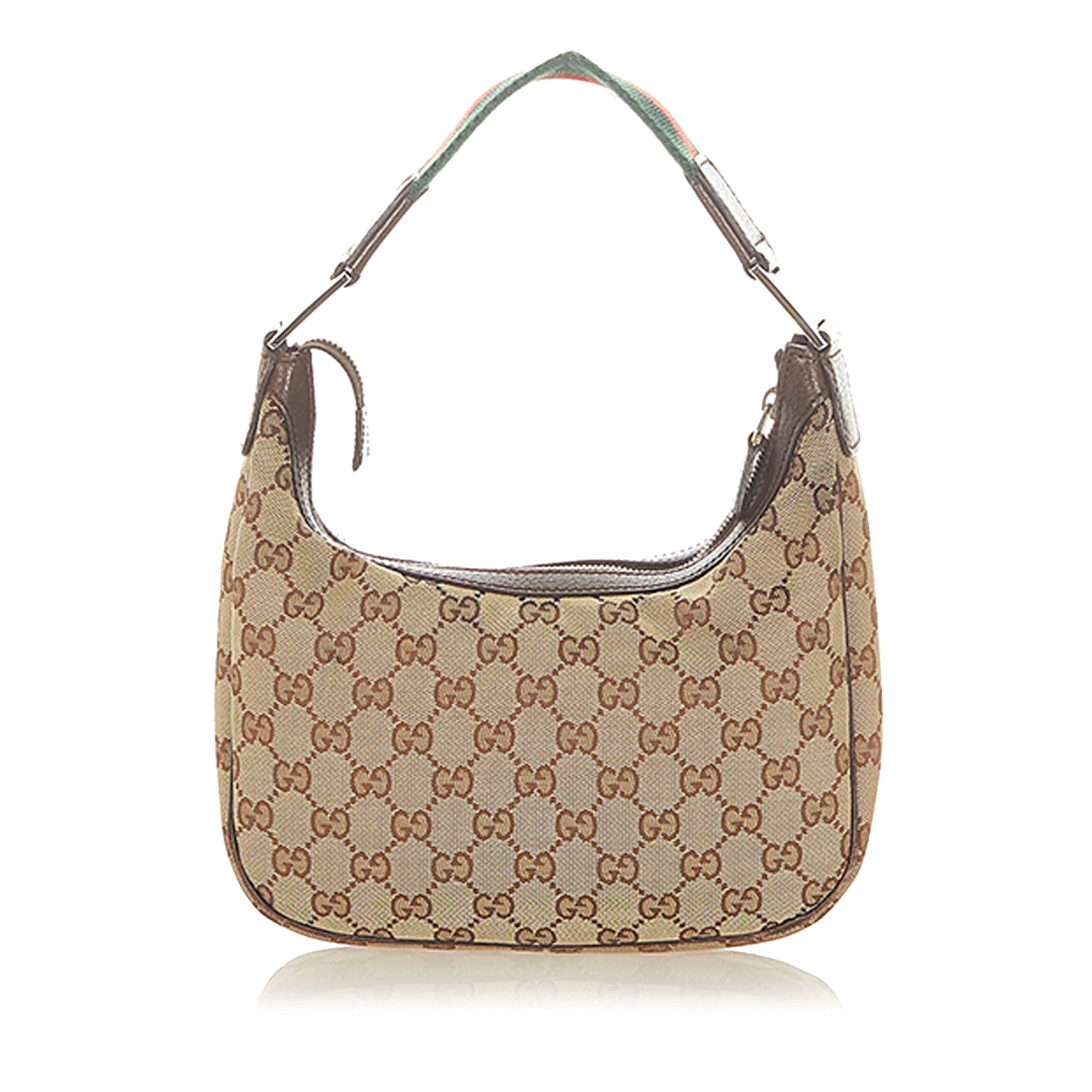 Gucci Leather Canvas Shoulder Bag