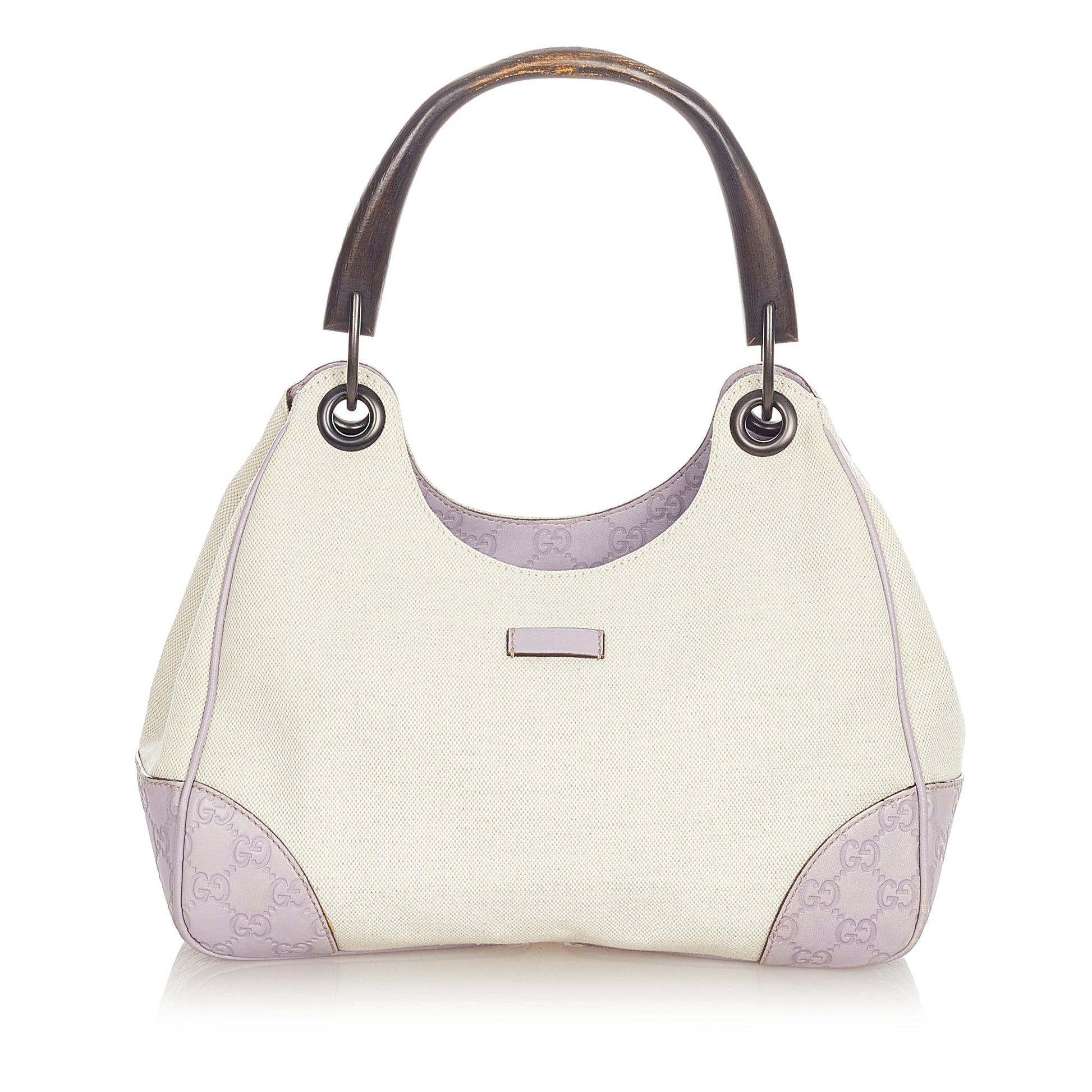 Gucci Leather Canvas Shoulder Bag