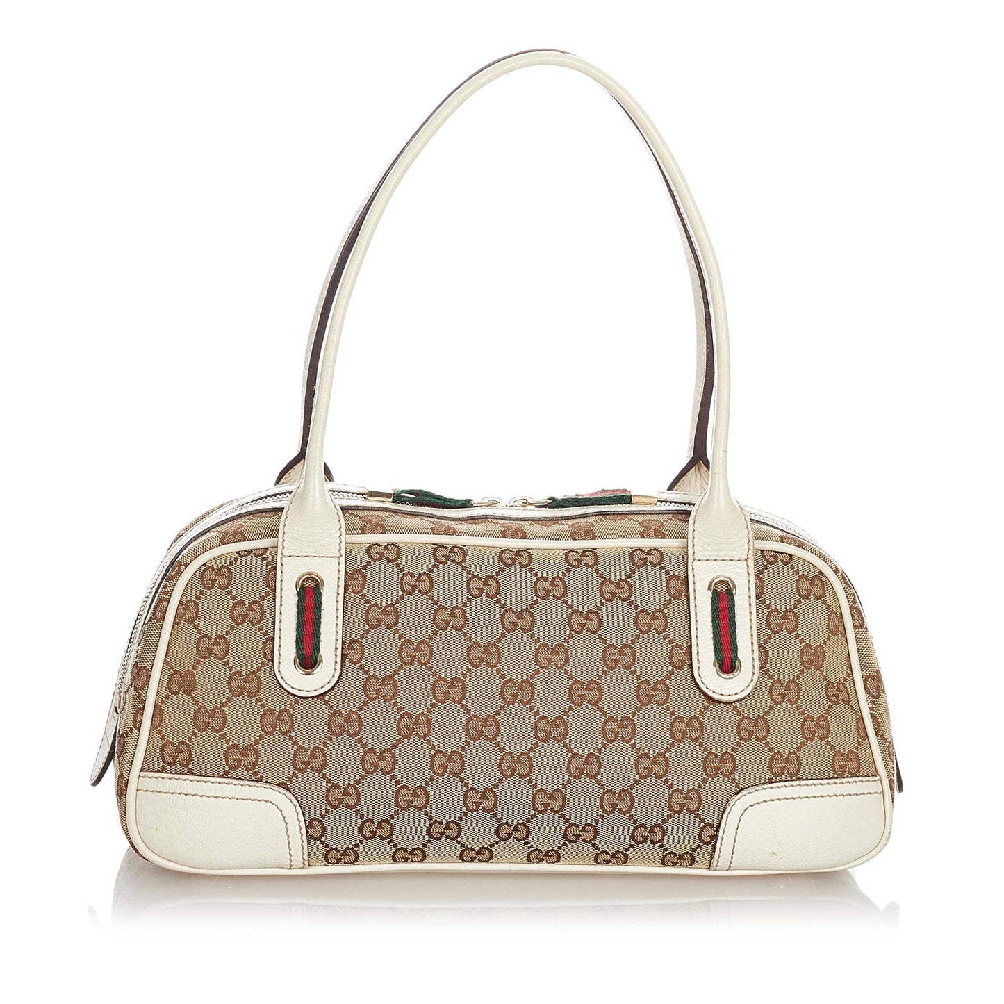 Gucci Leather Canvas Shoulder Bag