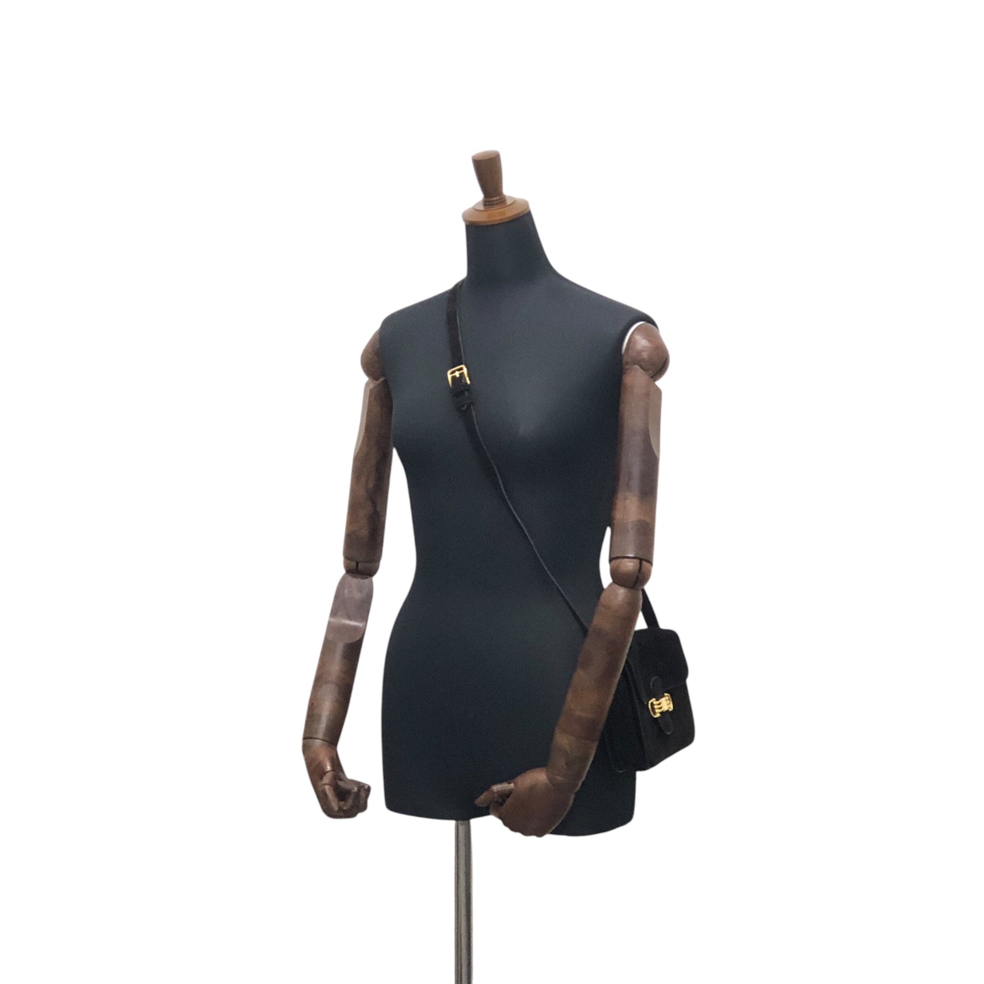 CELINE Horse Bit Shoulder bag Black yffeiu