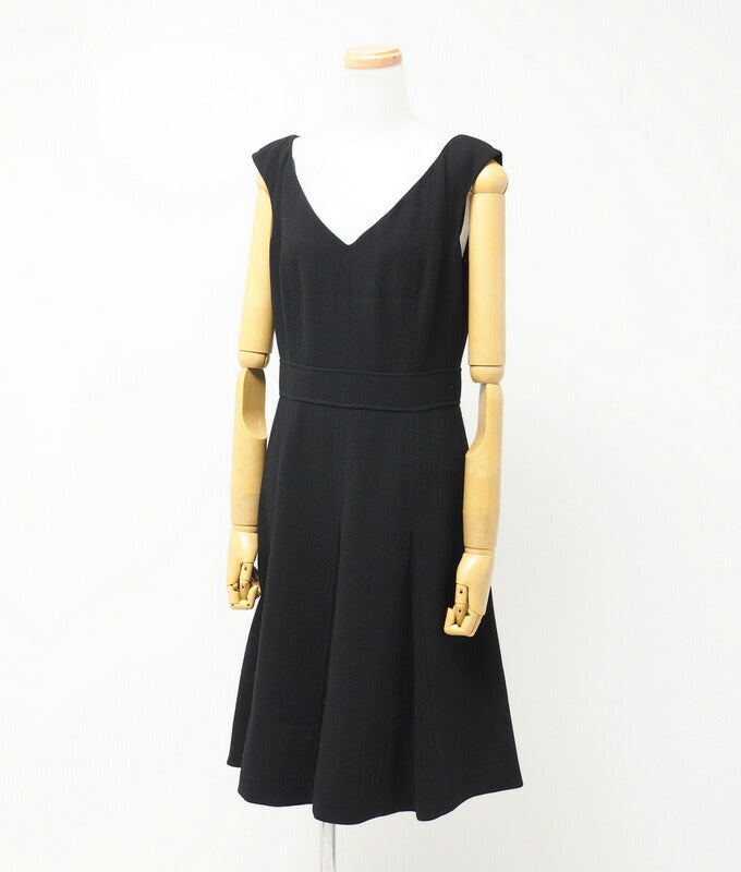 PRADA one piece P32B01 wool black Women 40S