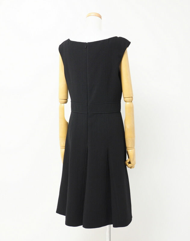 PRADA one piece P32B01 wool black Women 40S