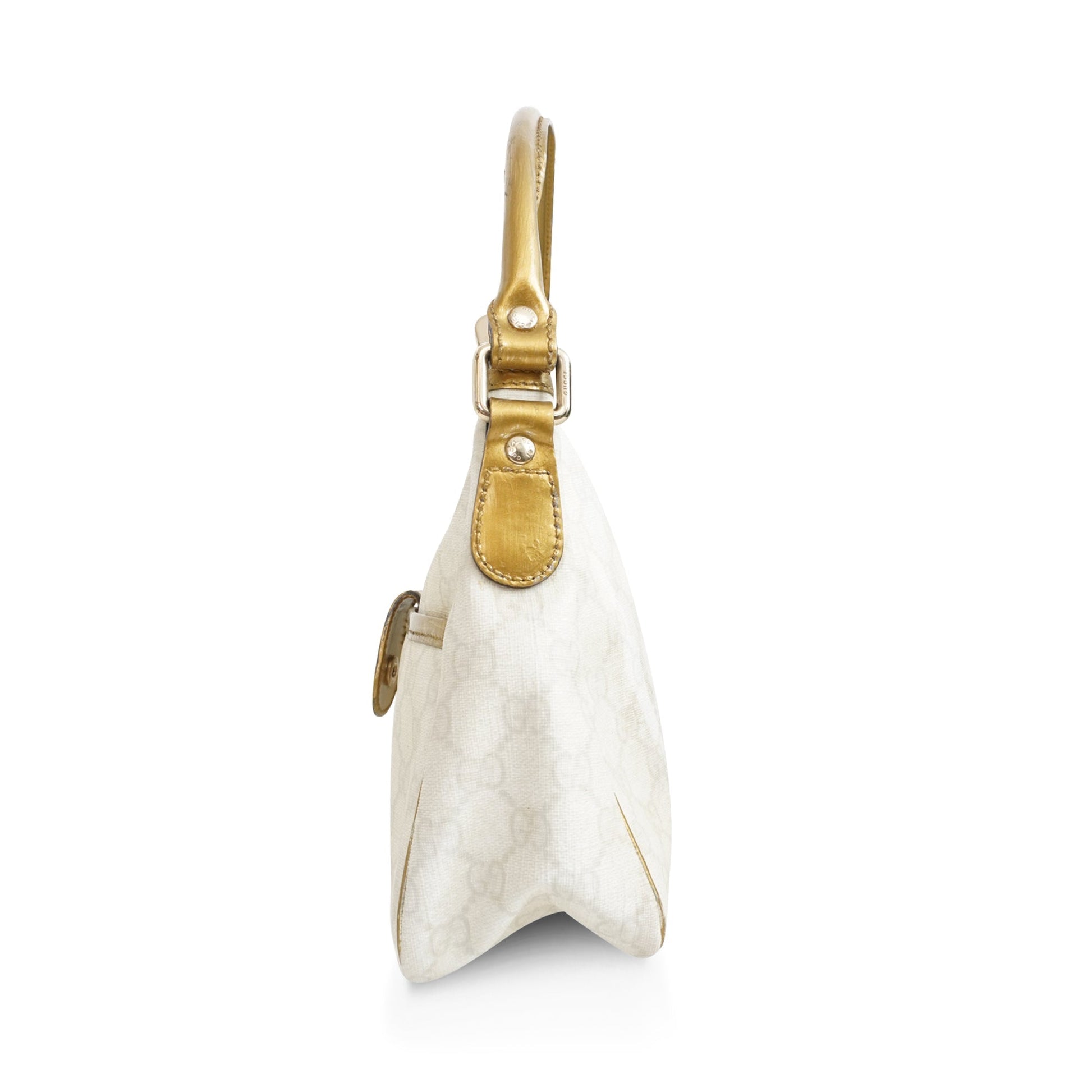 Gucci Lou Monogram Canvas Top Handle Shoulder Bag