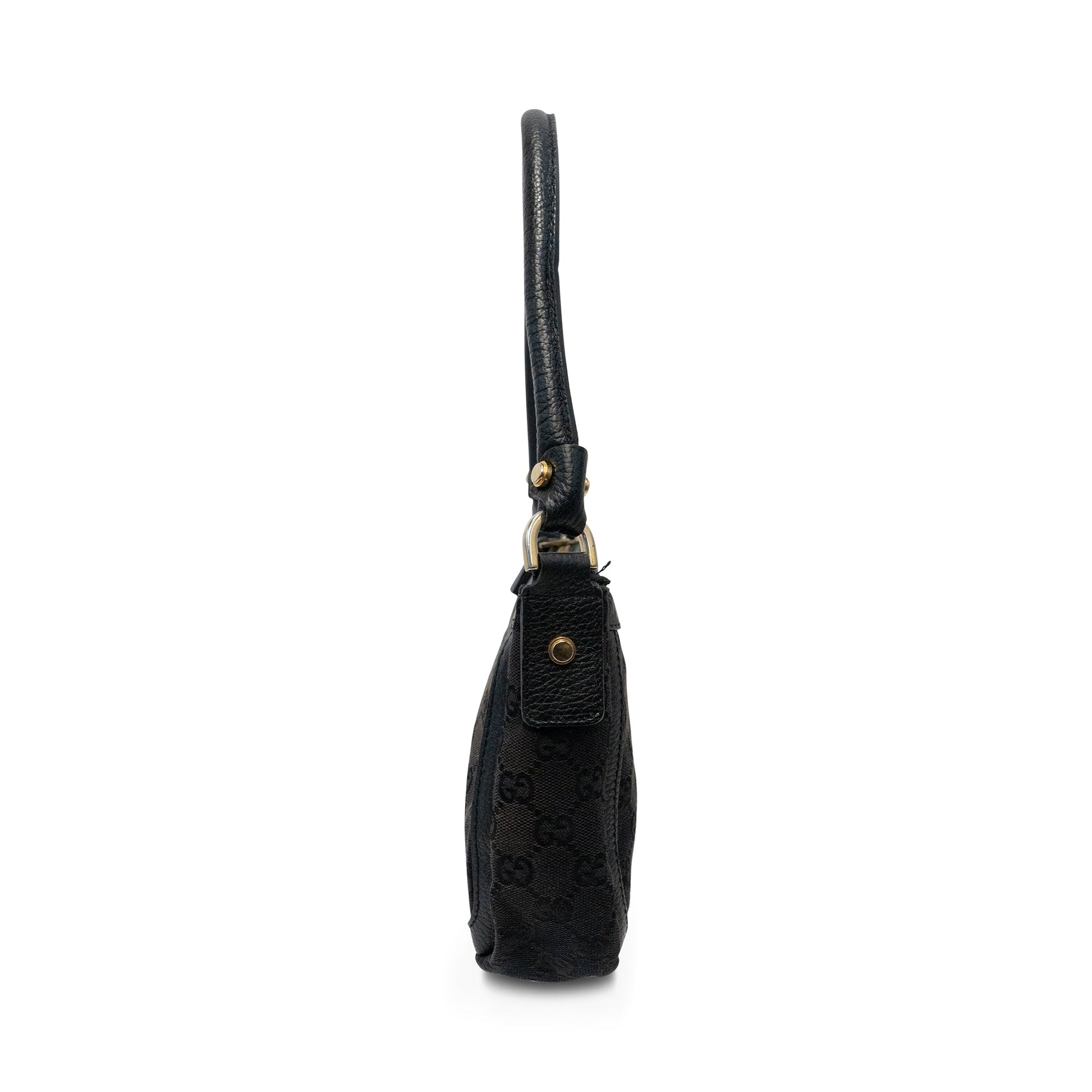 Gucci Monogram Leather Canvas Shoulder Bag
