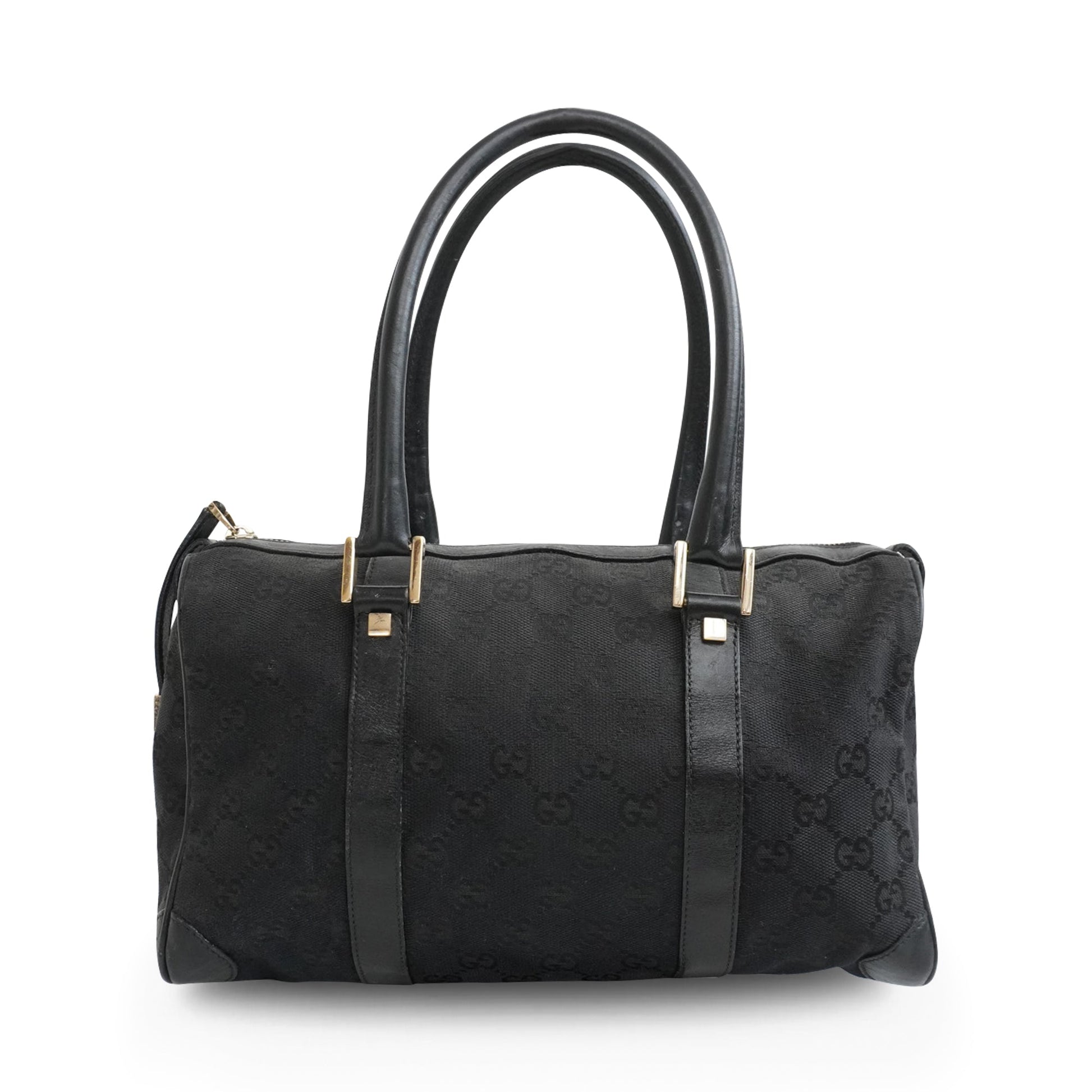 Gucci Monogram Nylon Leather Mini Handbag