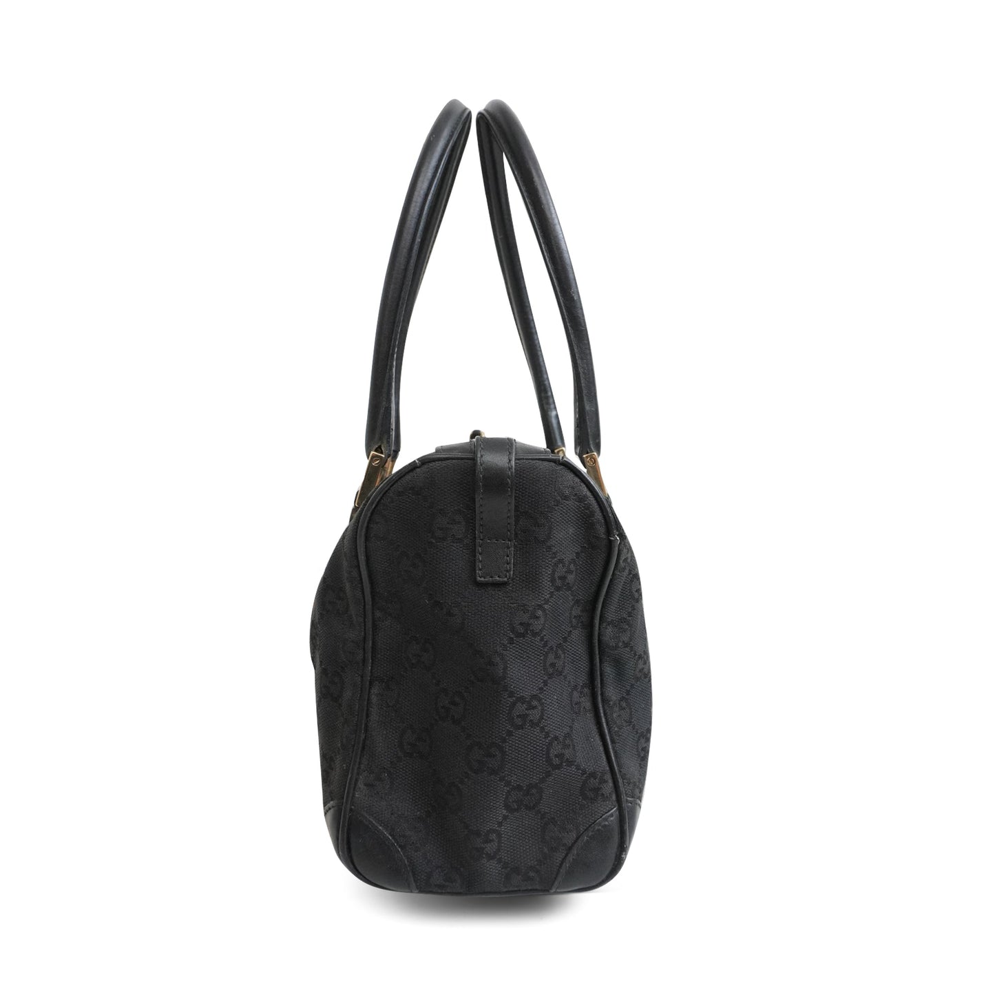 Gucci Monogram Nylon Leather Mini Handbag