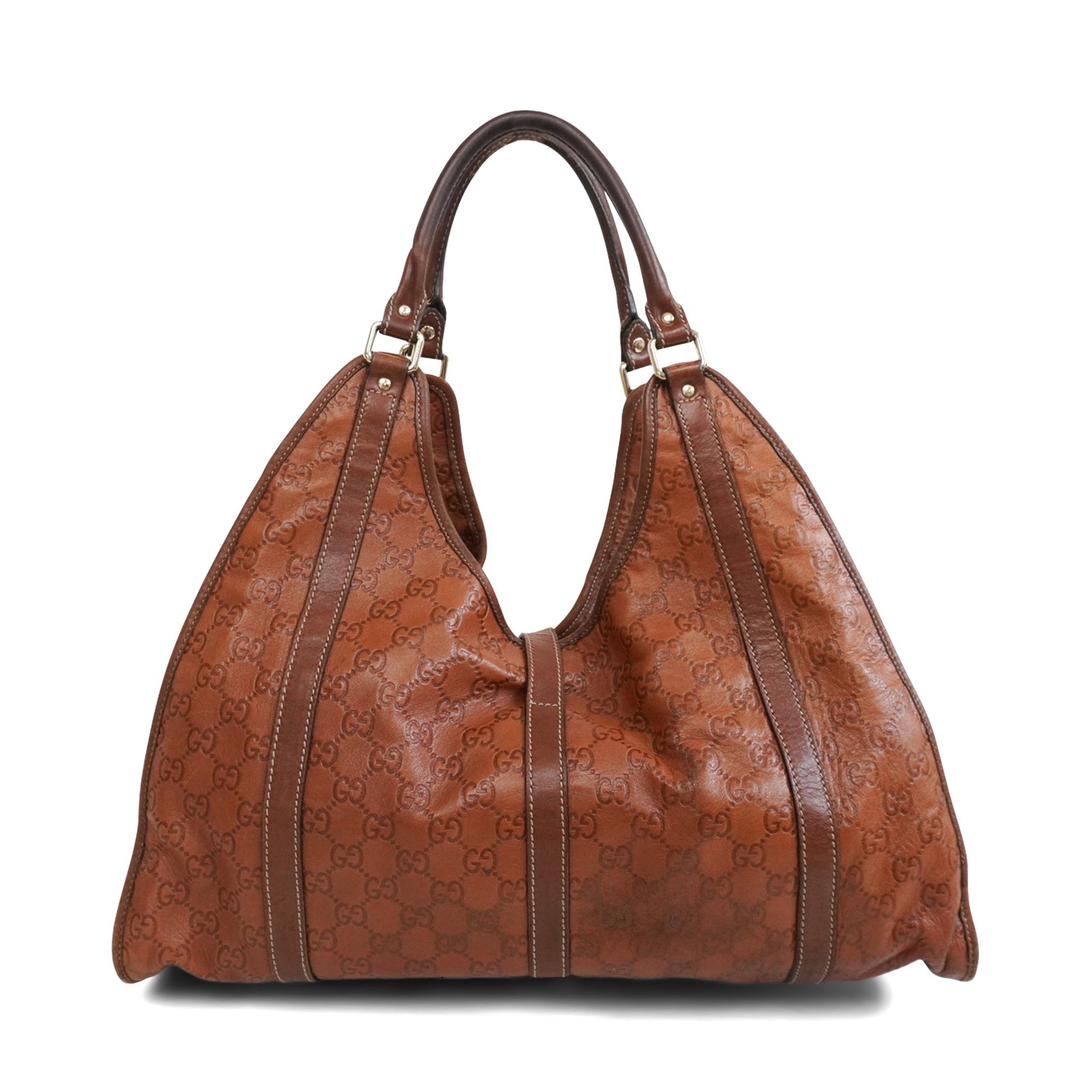 Gucci Monogram Leather Canvas Shoulder Bag