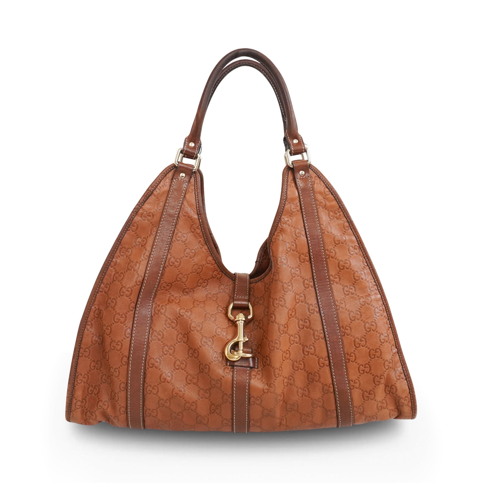 Gucci Monogram Leather Canvas Shoulder Bag