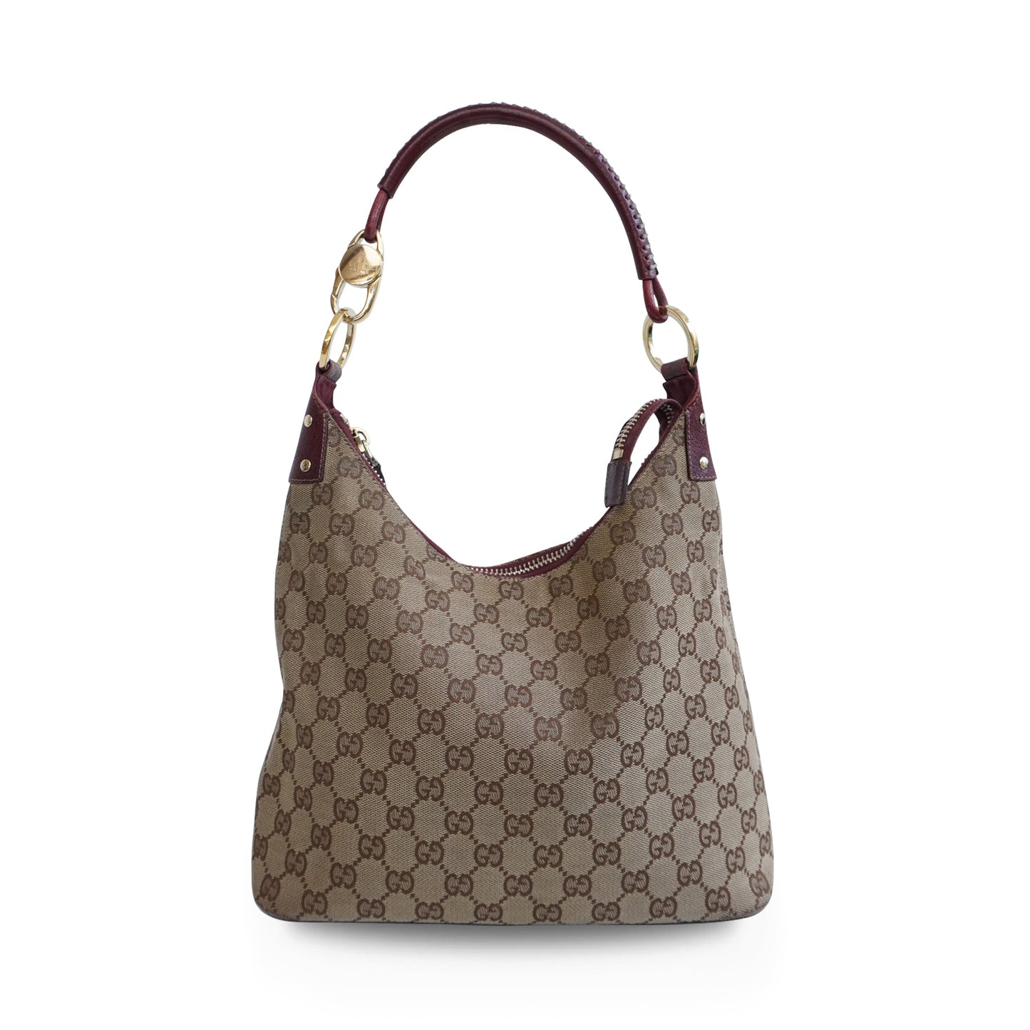 Gucci Monogram Leather Canvas Shoulder Bag