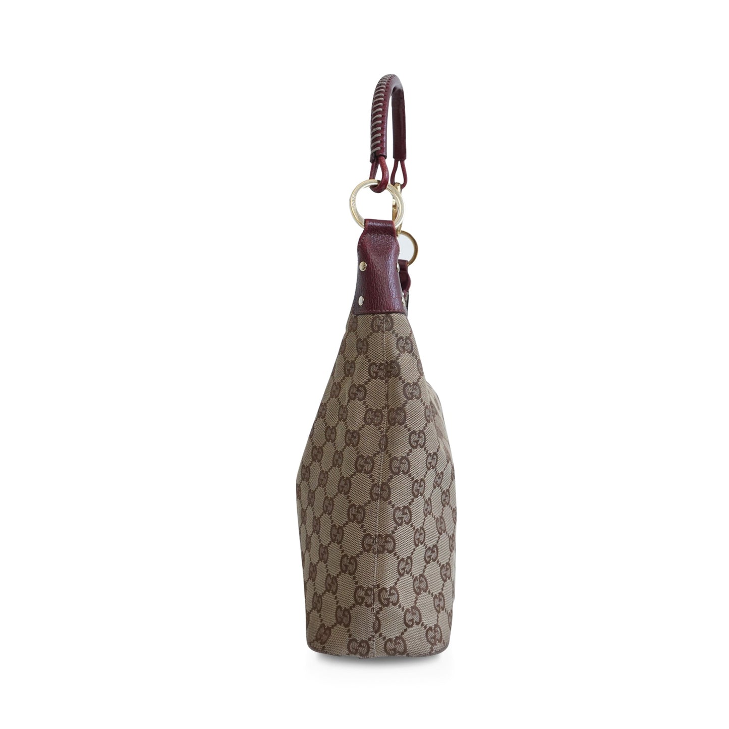 Gucci Monogram Leather Canvas Shoulder Bag