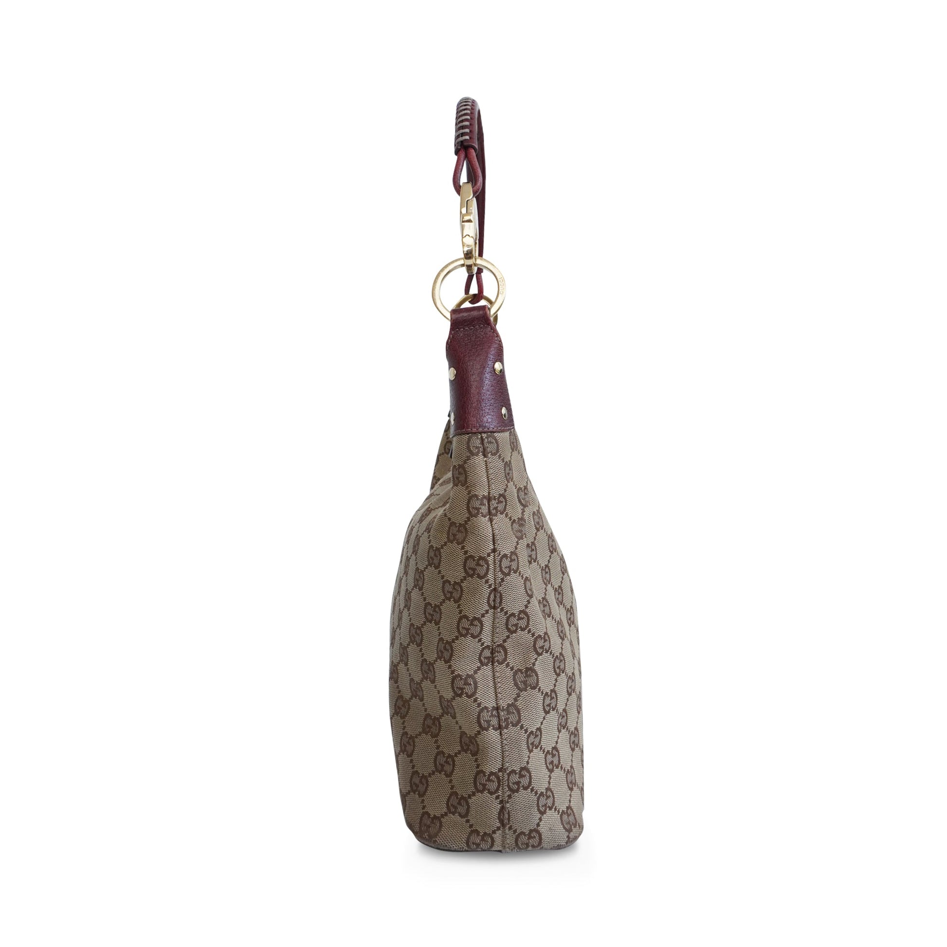 Gucci Monogram Leather Canvas Shoulder Bag