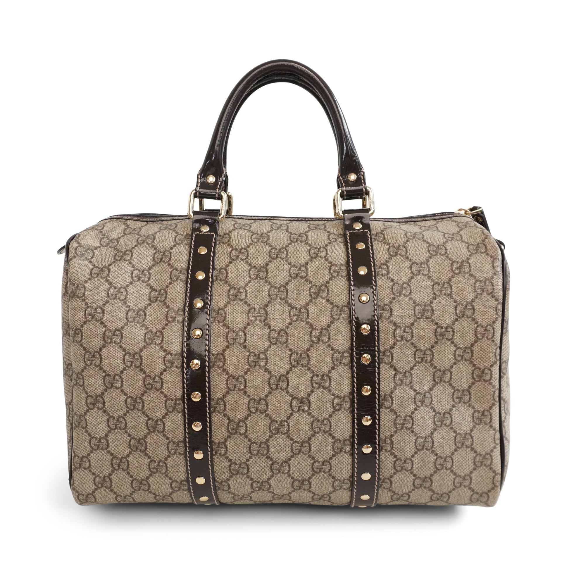 Gucci Monogram Leather Canvas Handbag