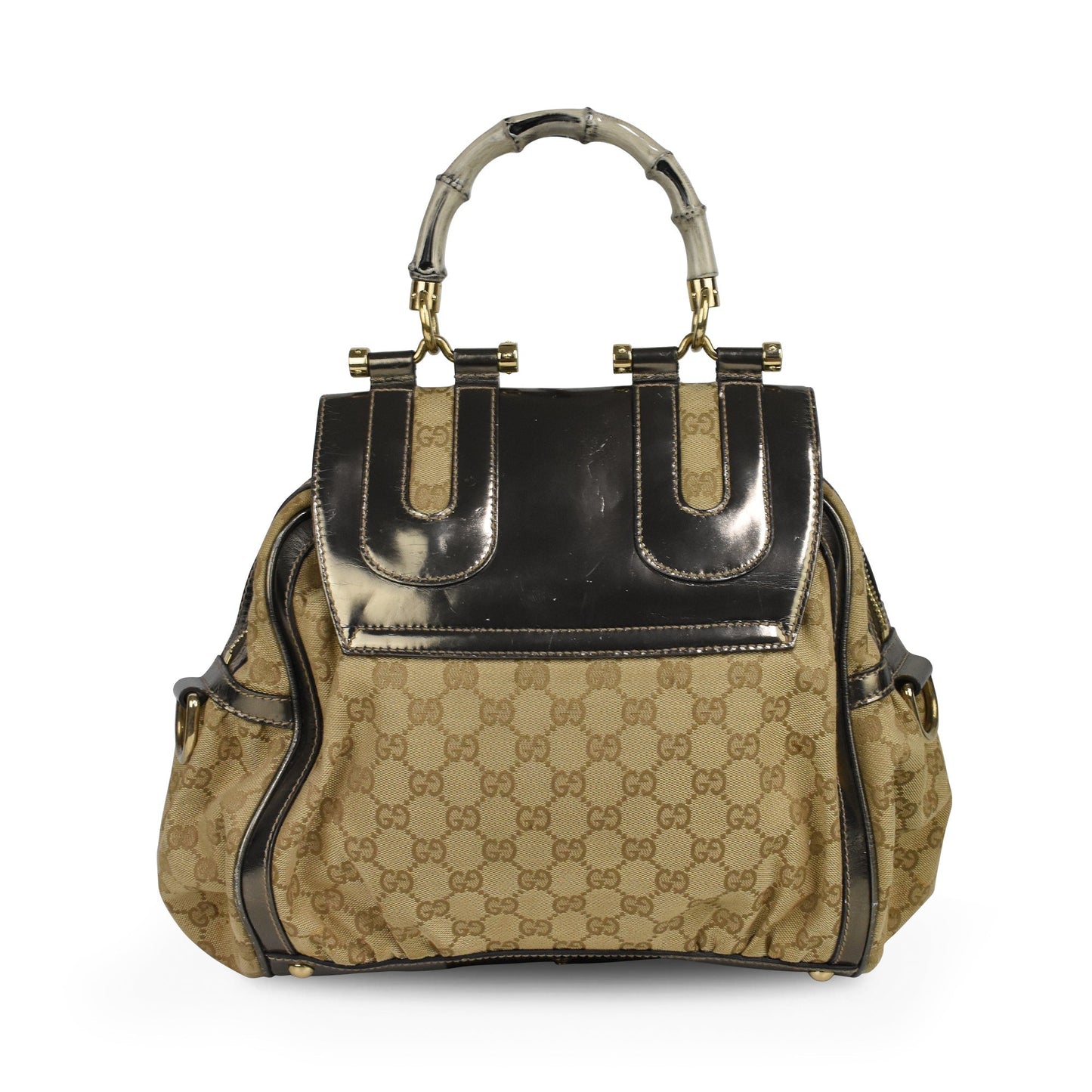 Gucci Monogram Leather Canvas Crossbody
