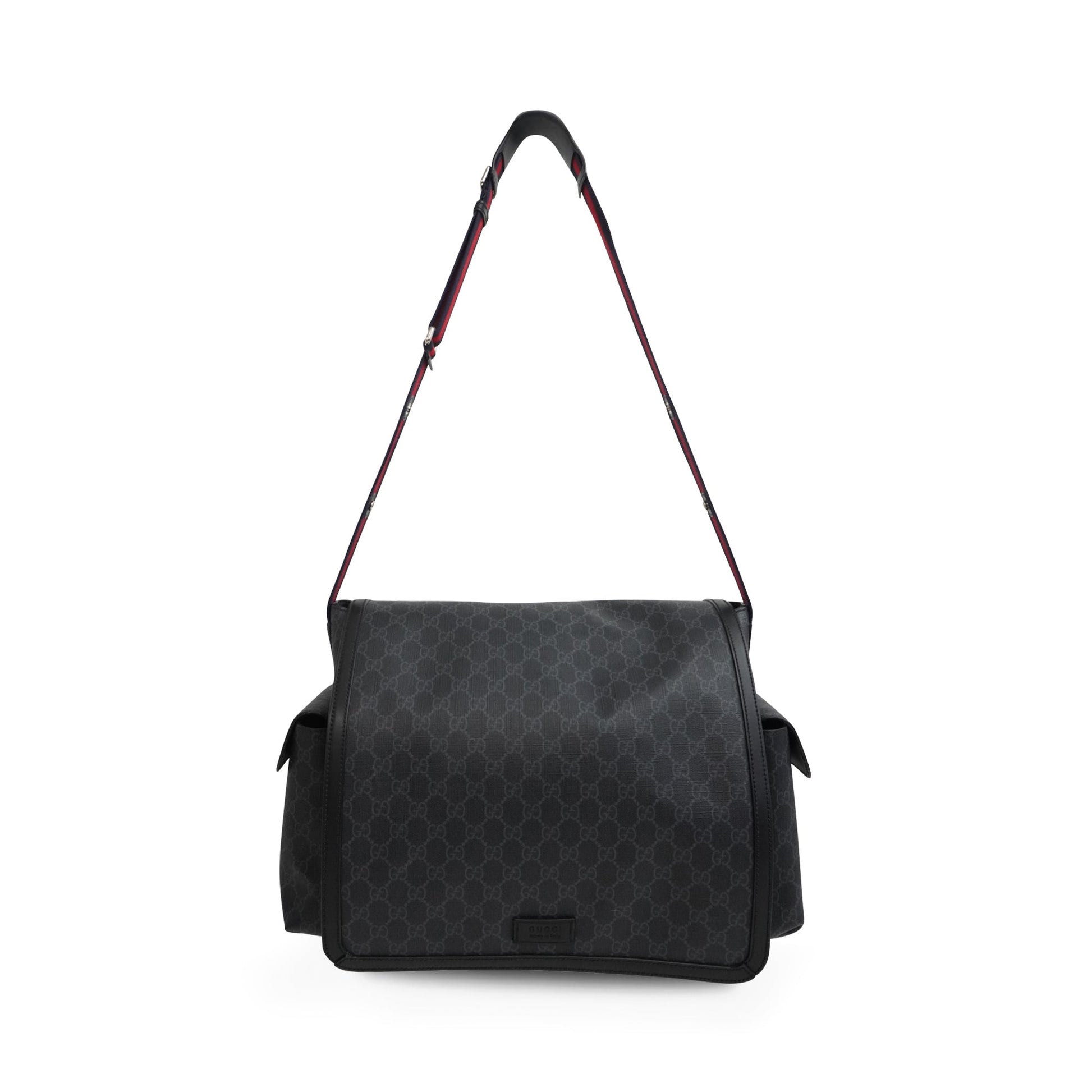 Gucci Monogram Nylon Leather Canvas Handbag