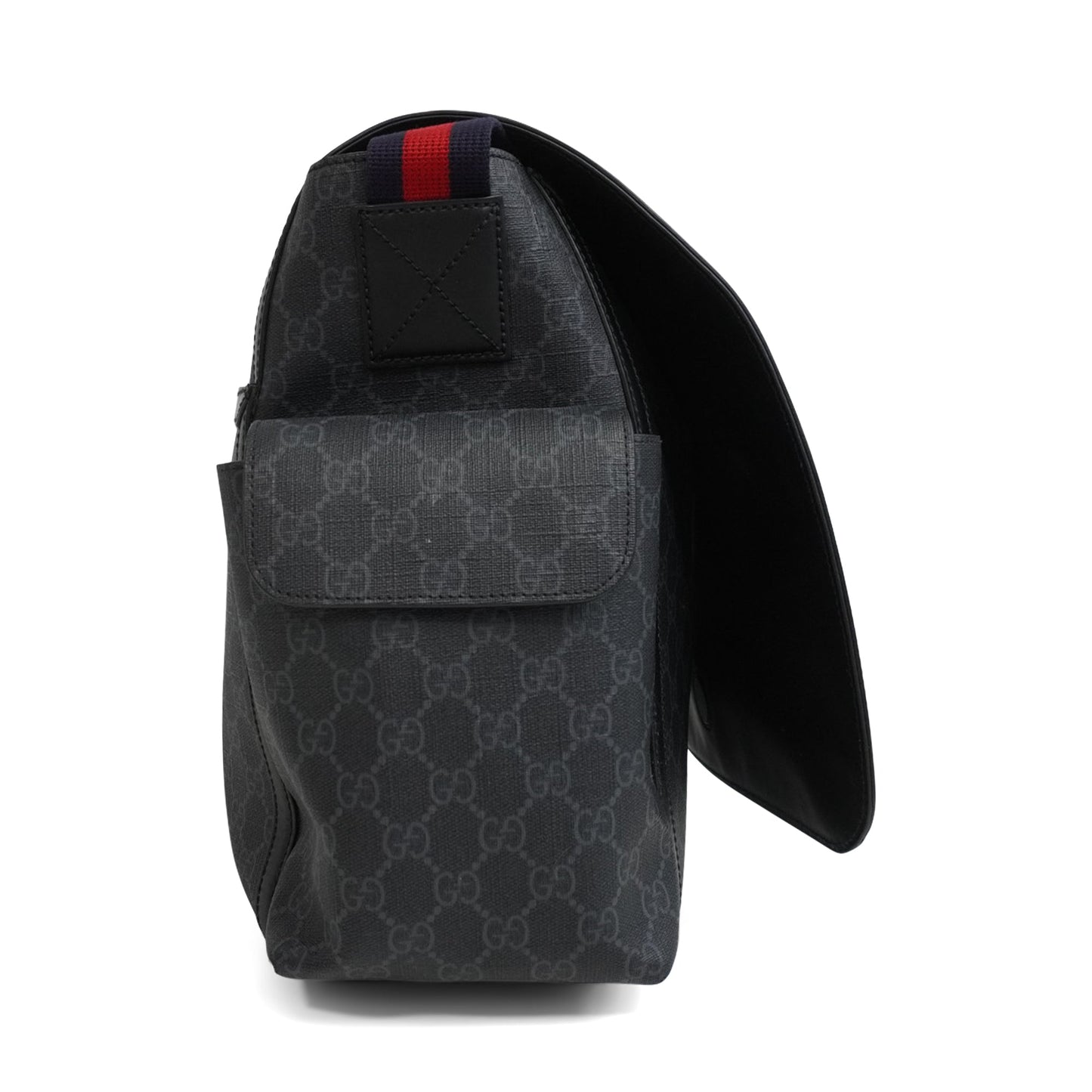 Gucci Monogram Nylon Leather Canvas Handbag