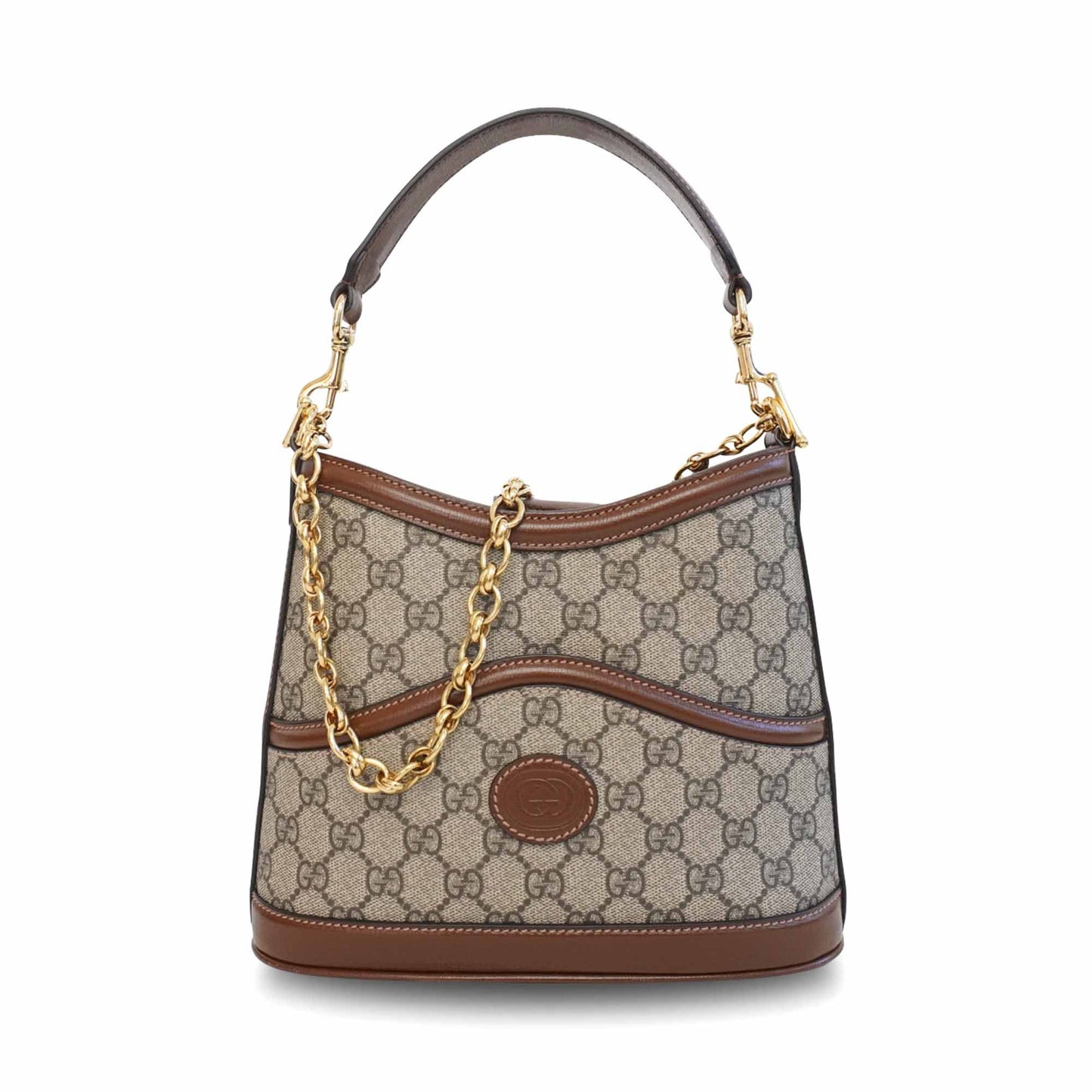 Gucci Monogram Chain Leather Shoulder Bag