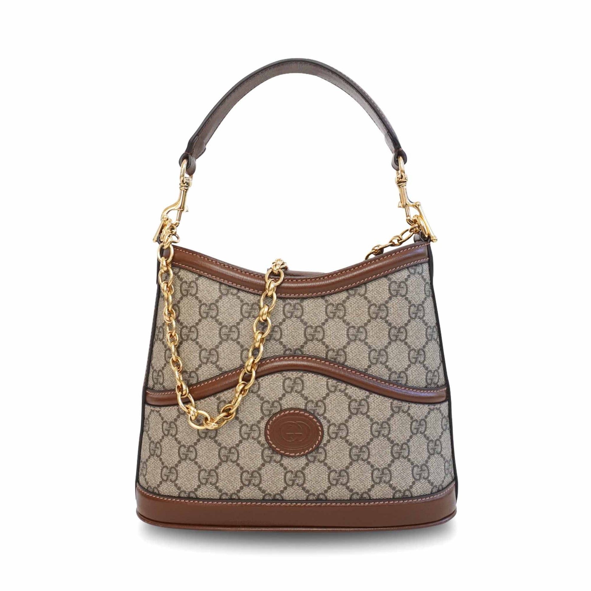 Gucci Monogram Chain Leather Shoulder Bag
