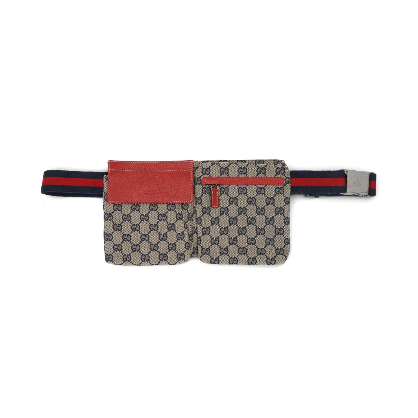 Gucci Monogram Bumbag Leather Canvas Handbag