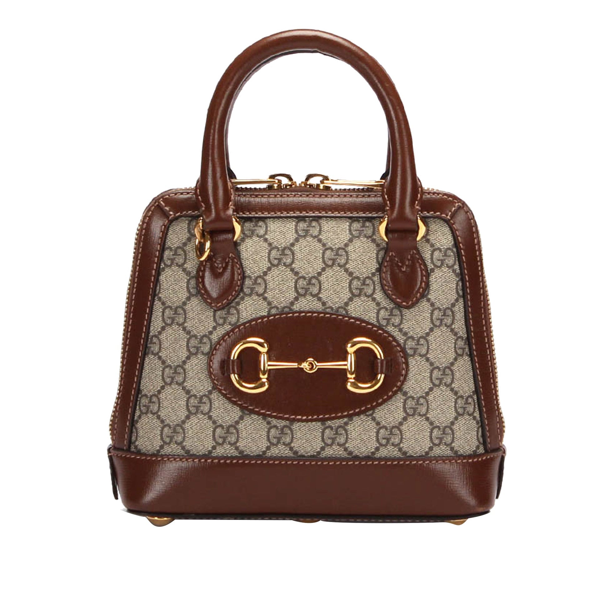 Gucci Leather Canvas Shoulder Bag