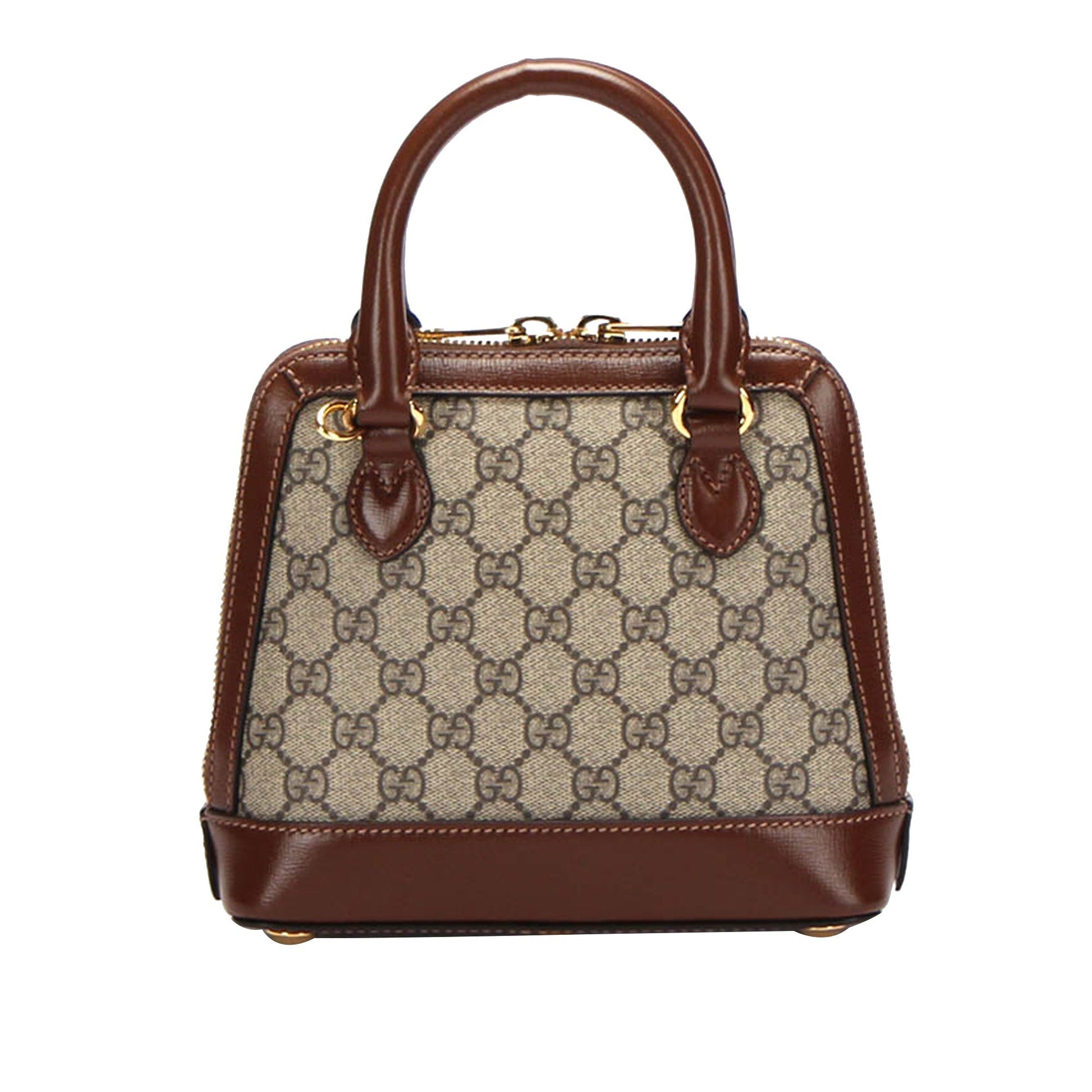 Gucci Leather Canvas Shoulder Bag