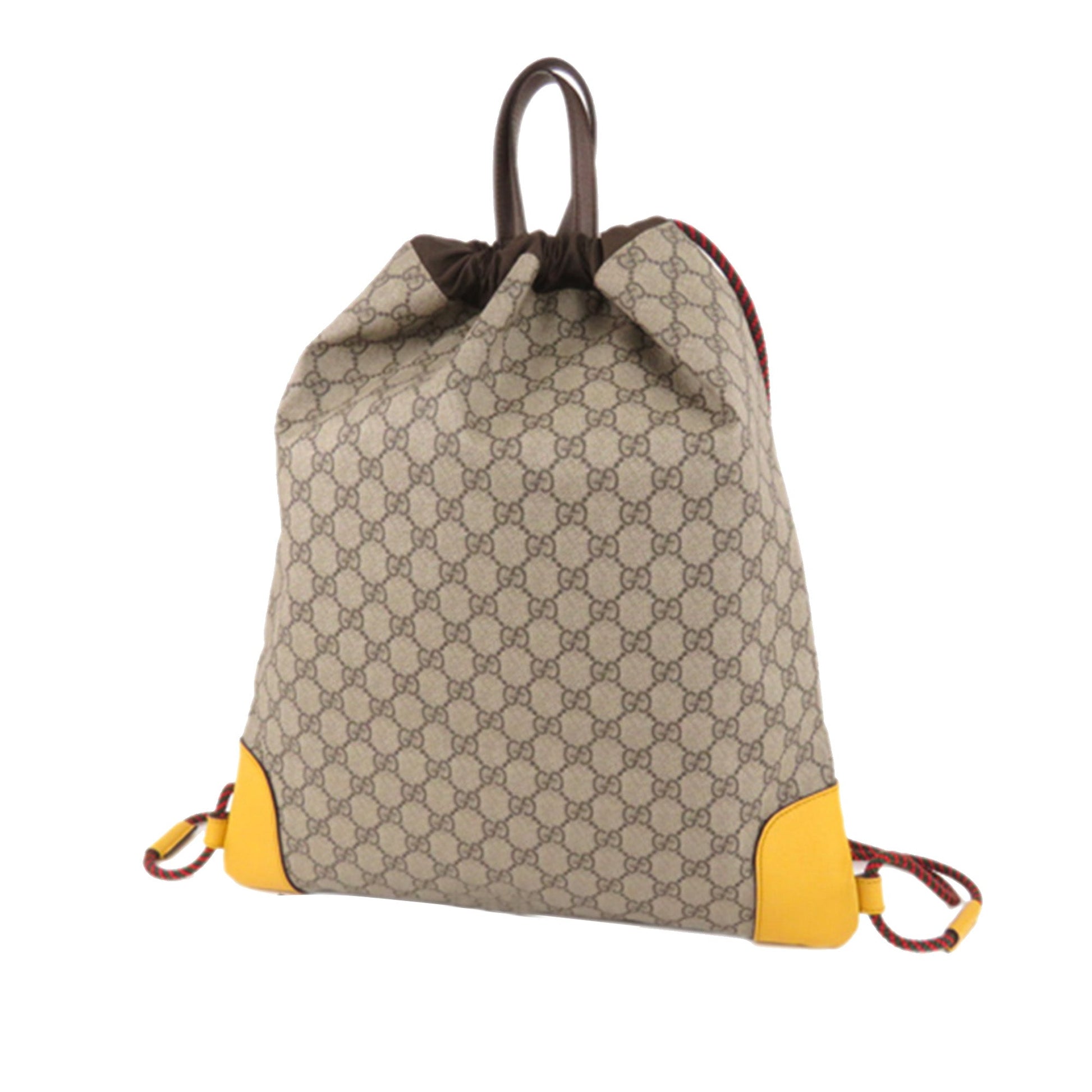 Gucci Nylon Leather Canvas Shoulder Bag