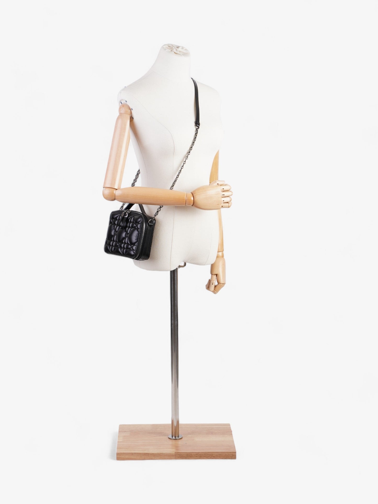 Christian Dior Caro Box Bag Black Calfskin Leather